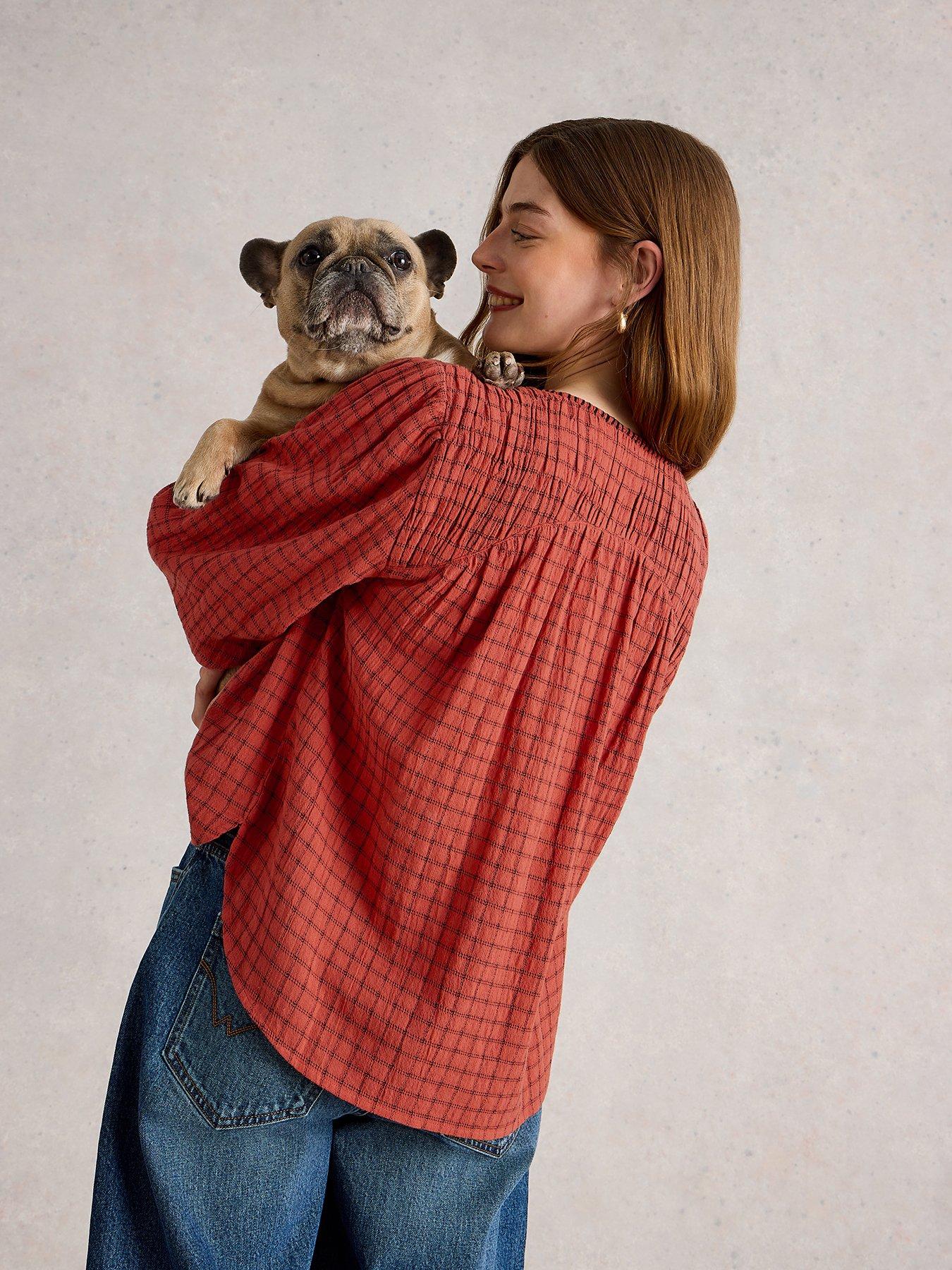 white-stuff-tasha-check-top-redstillFront