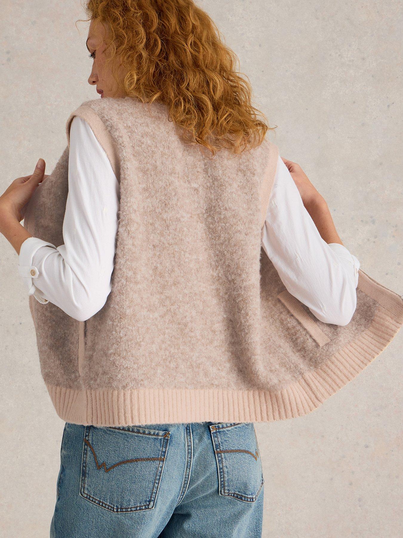 Image 2 of 6 of White Stuff Boucle Gilet - Beige