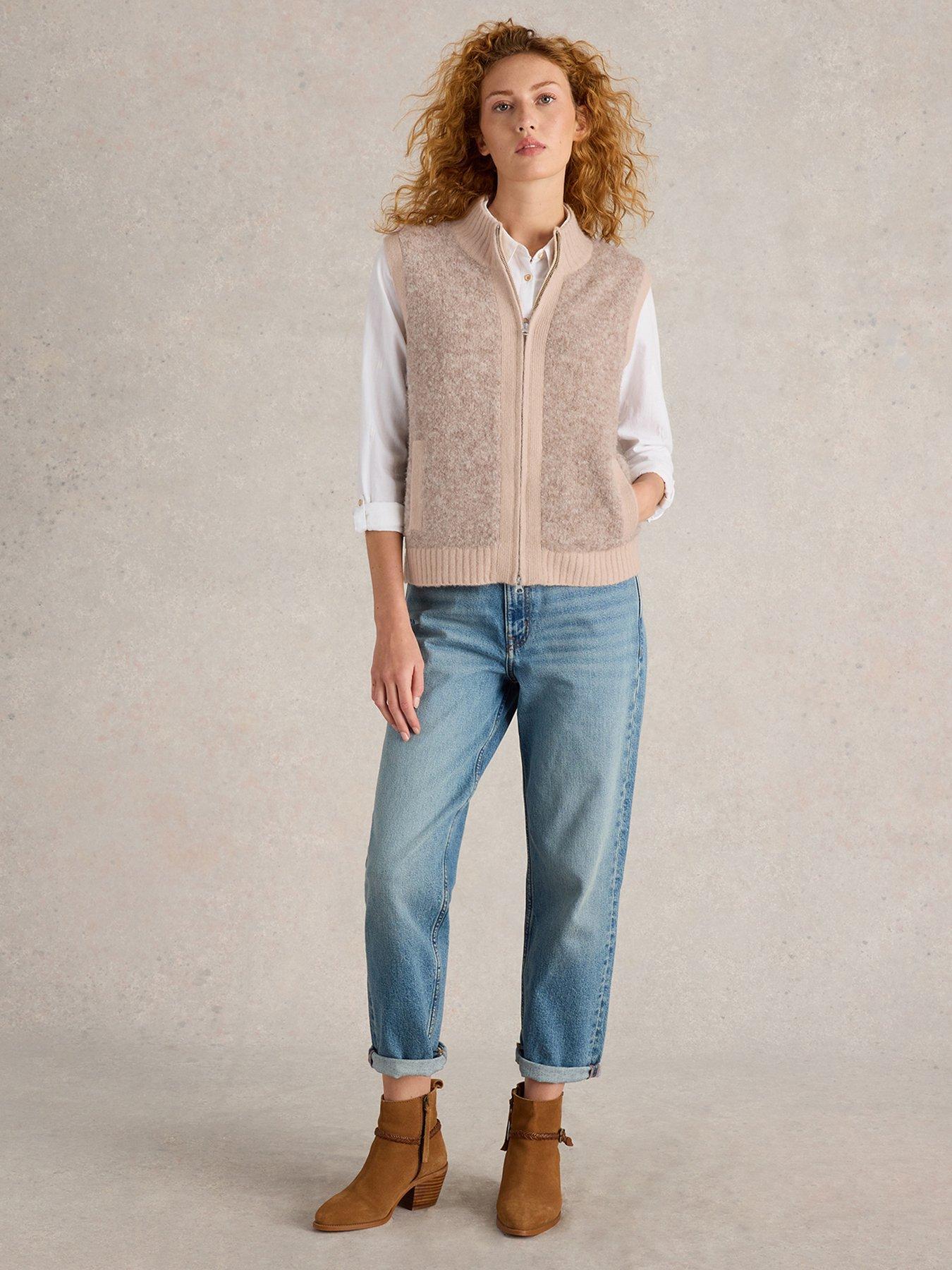Image 3 of 6 of White Stuff Boucle Gilet - Beige