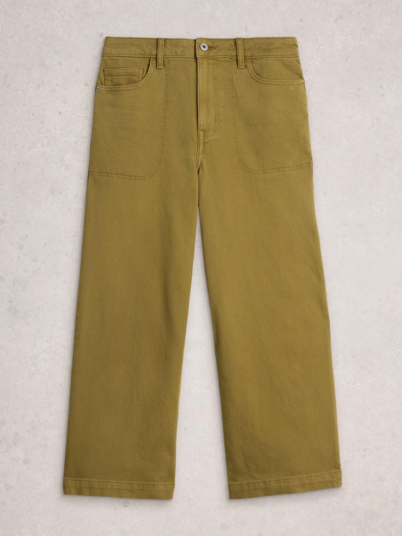 Image 5 of 6 of White Stuff Tia Wide Leg Crop Jean - Green