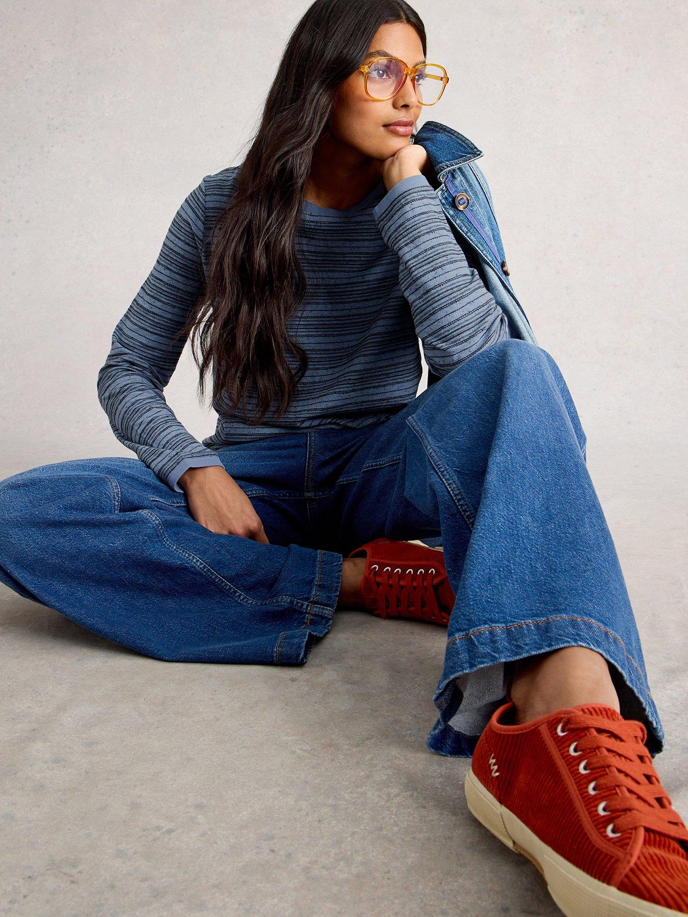 White Stuff Clara Stitch Tee - Blue