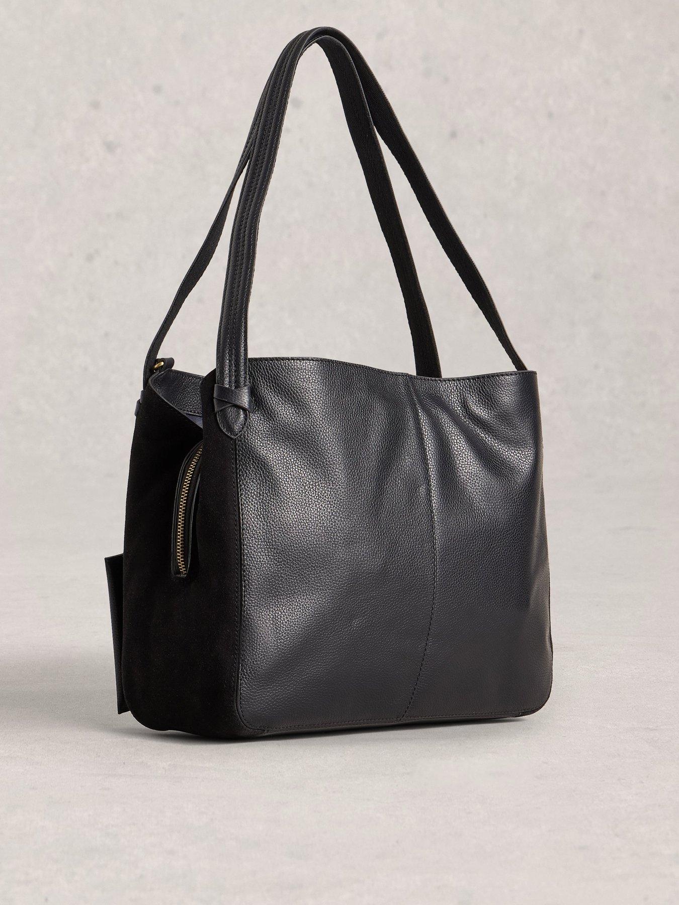 Image 3 of 4 of White Stuff Hettie Leather Tote - Black