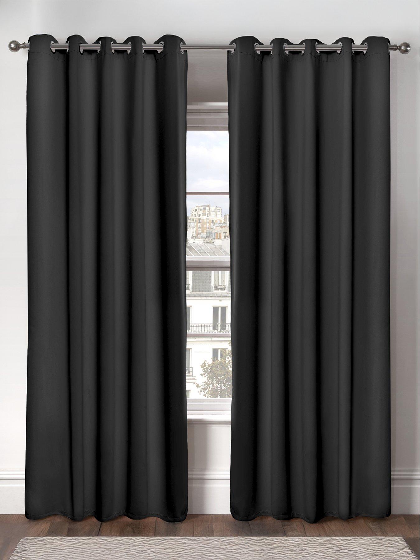 The Very Collection Woven Blackout Eyelet Curtains 46x54