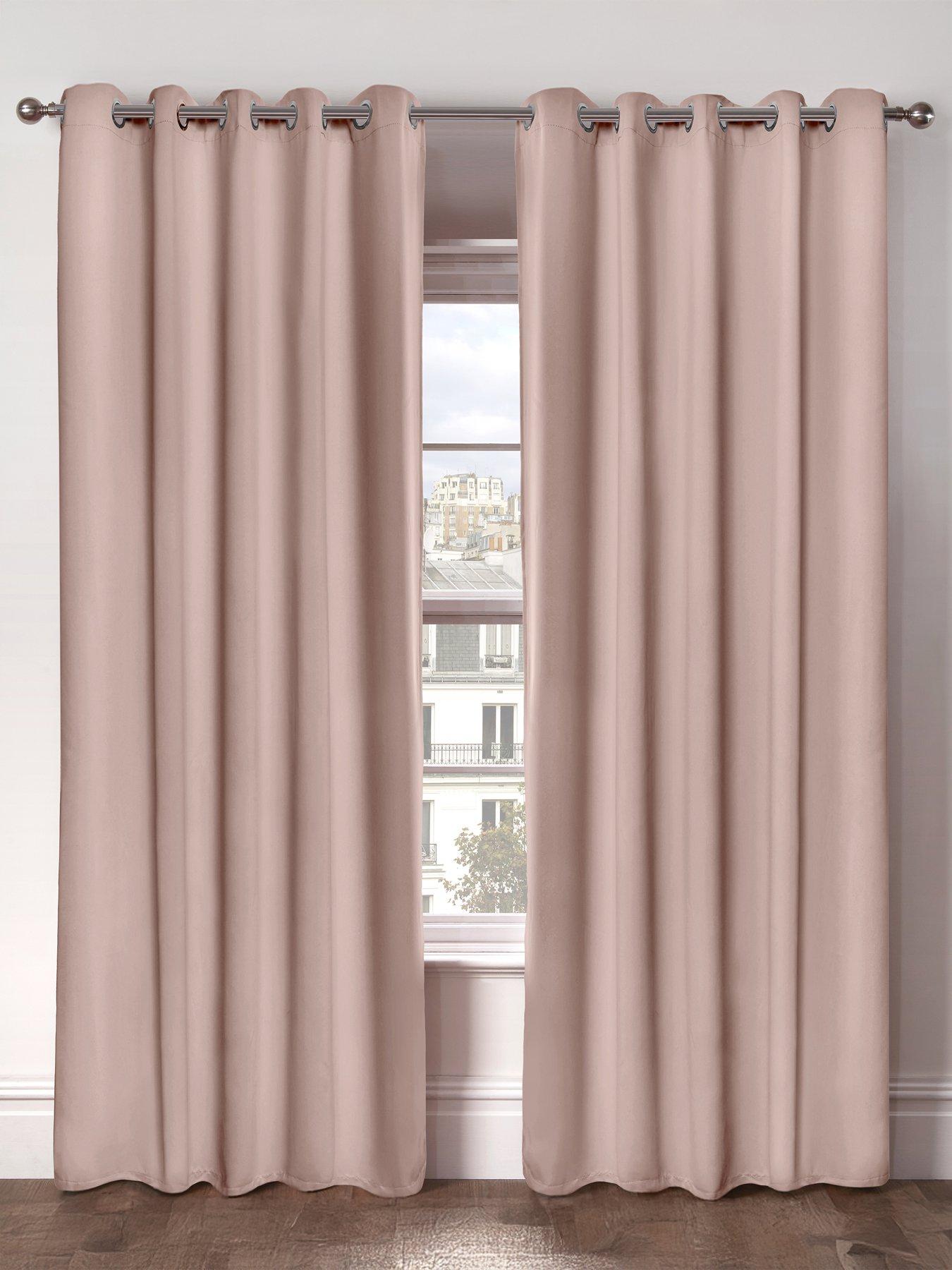Image of  Woven Blackout Eyelet Curtains 46x54