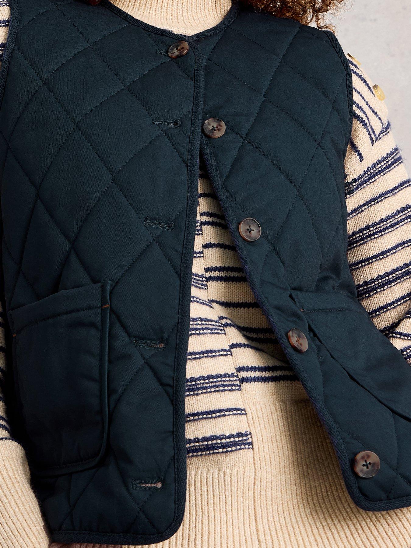 White Stuff Emily Quilted Gilet - Navy