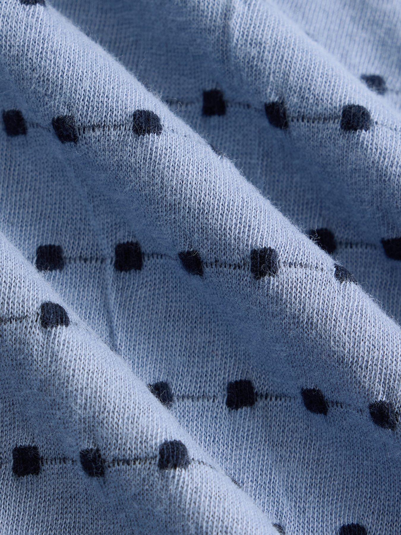 Image 6 of 6 of White Stuff Embroidered Stripe T-shirt - Blue