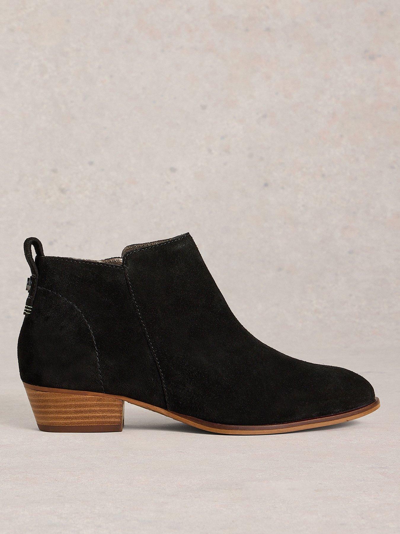 White Stuff Willow Suede Ankle Boot - Black
