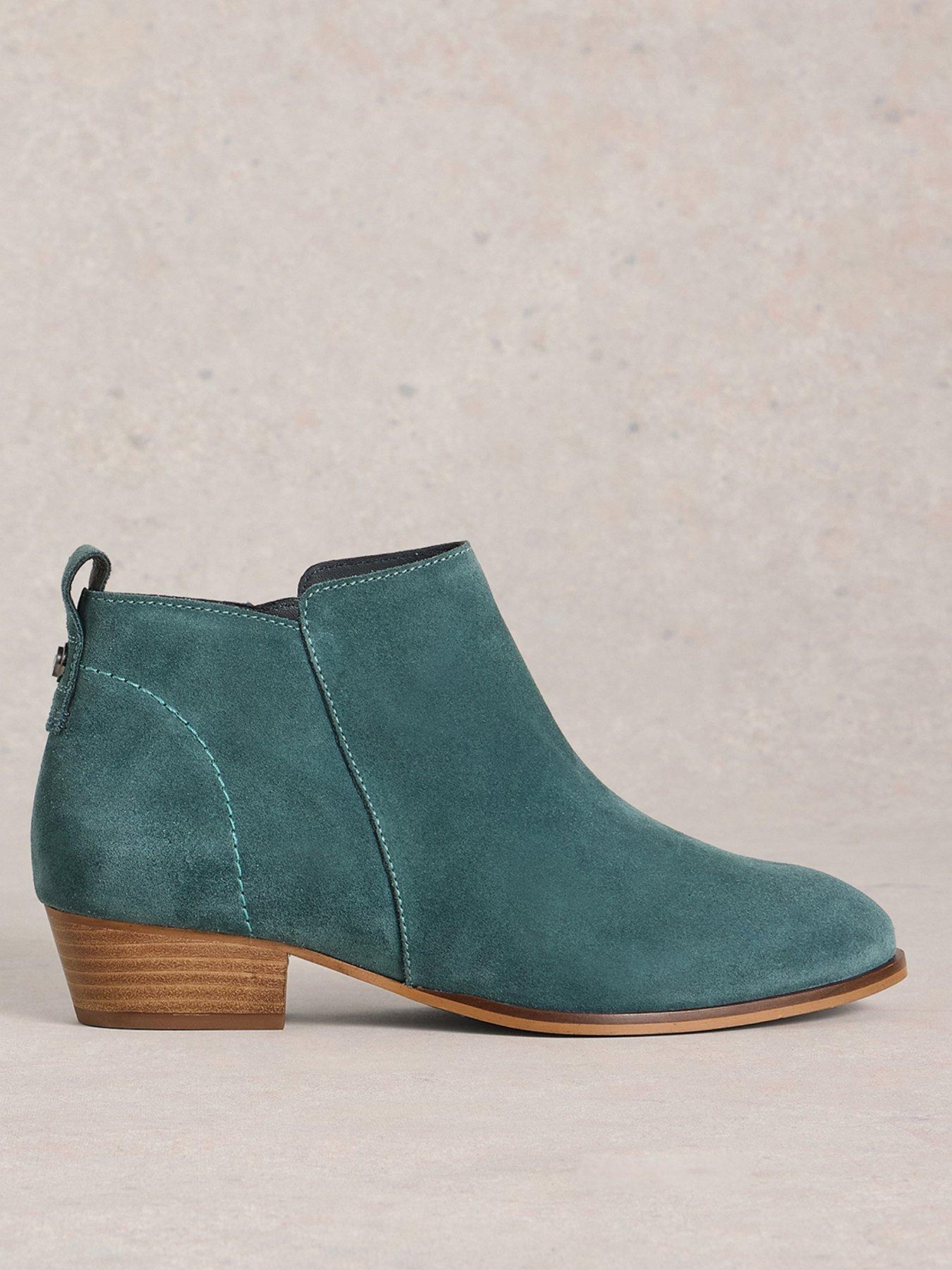White Stuff Willow Suede Ankle Boot - Blue