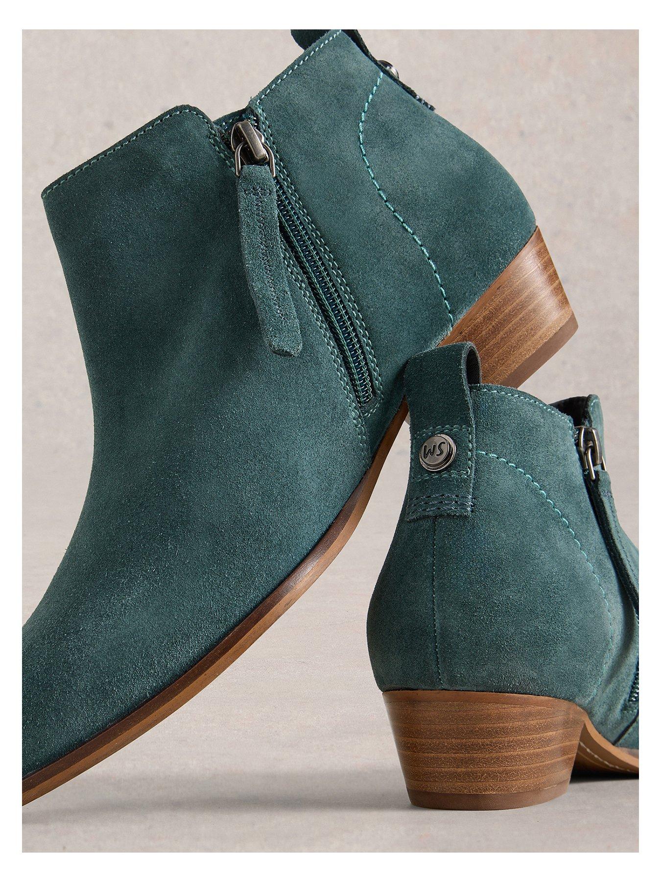 Image 4 of 4 of White Stuff Willow Suede Ankle Boot - Blue