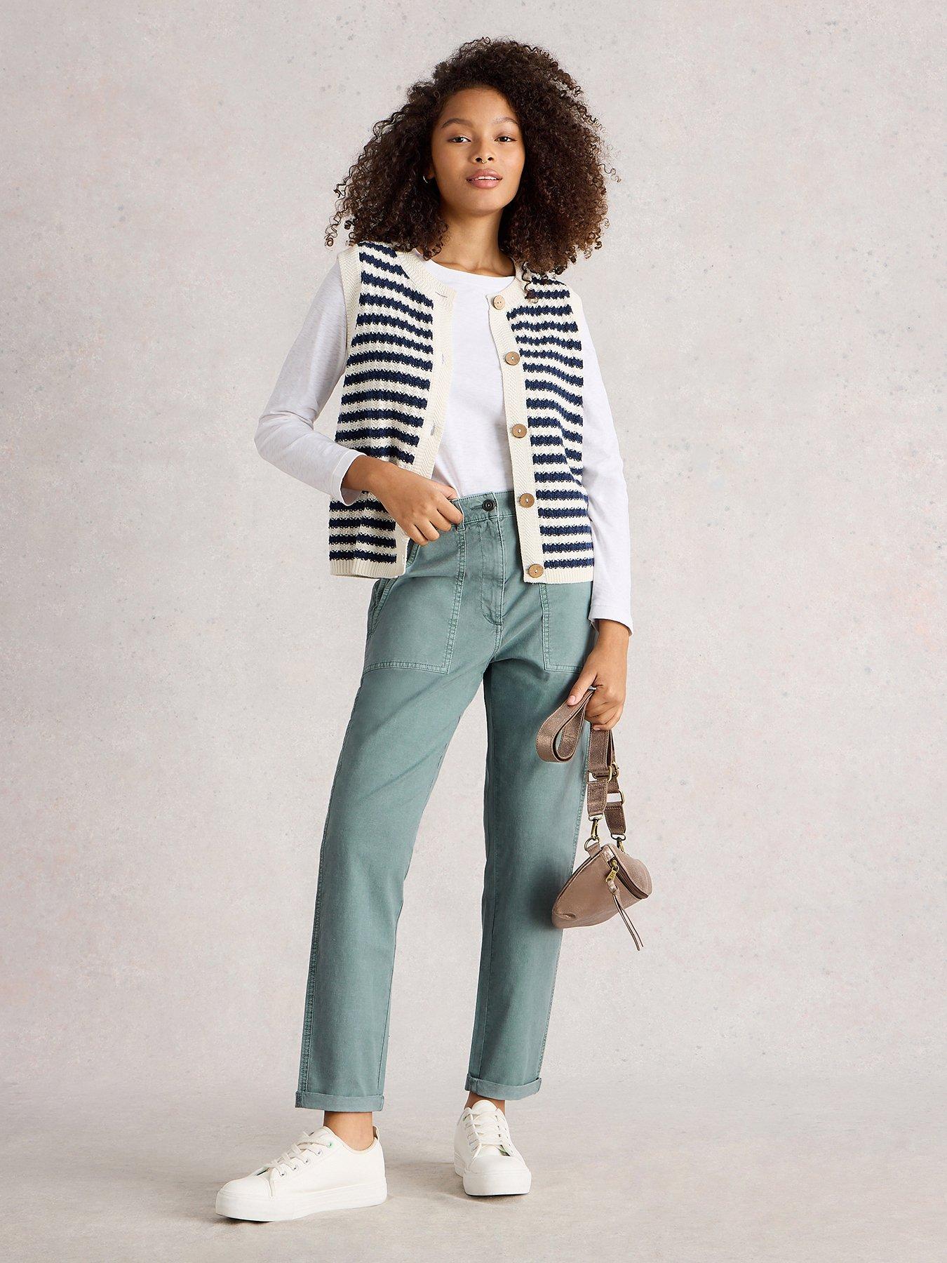White Stuff Twister Chino Trouser - Blue