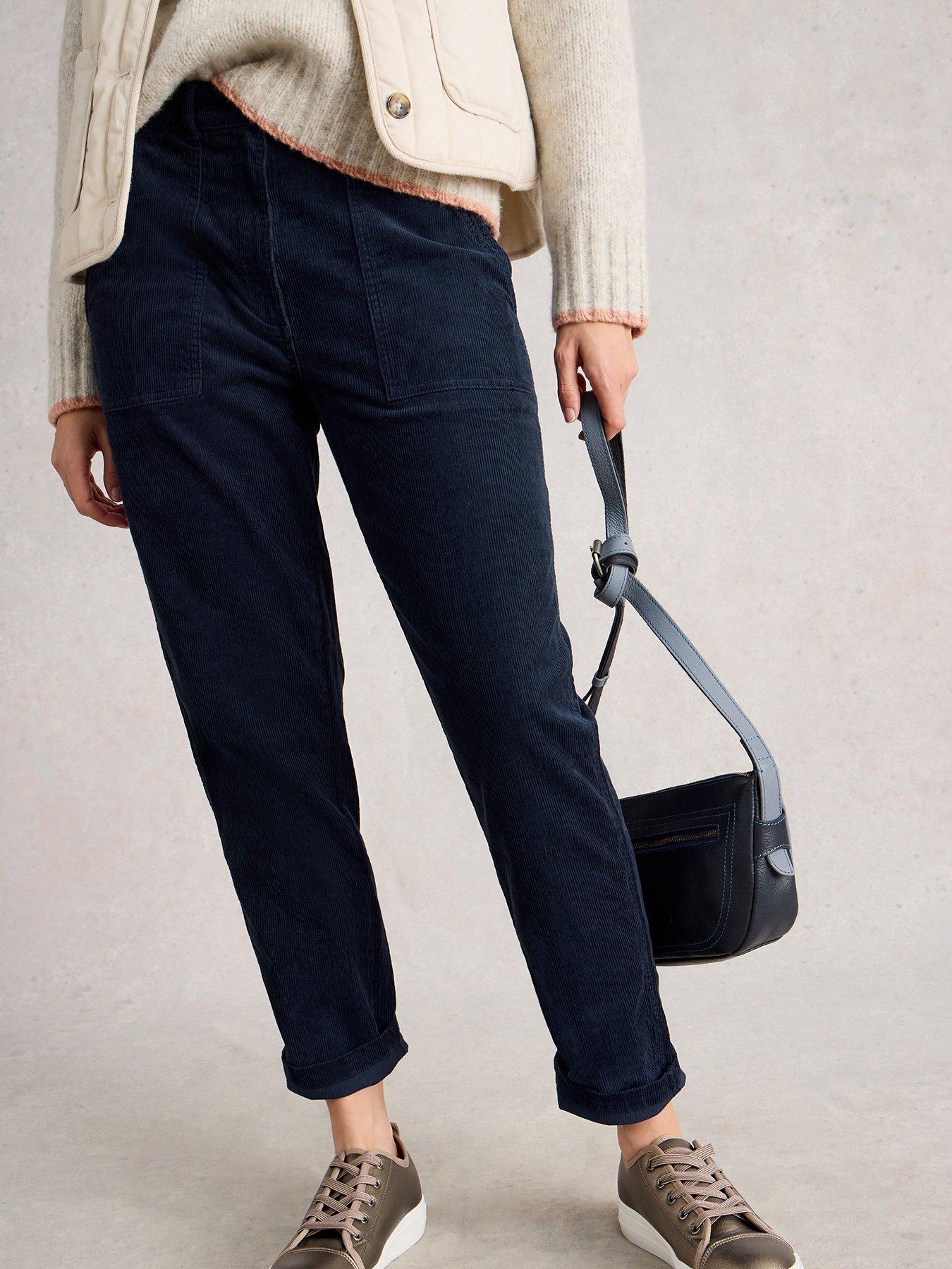White Stuff Twister Cord Trouser - Navy