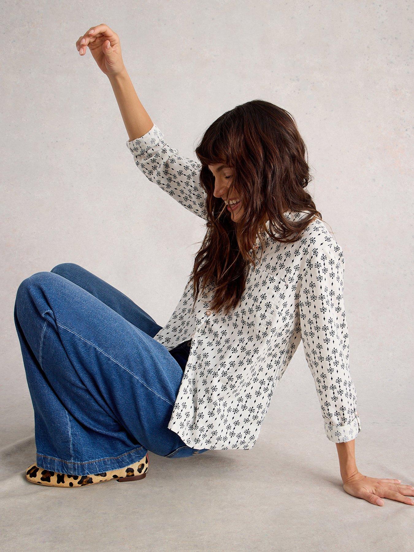 Image 3 of 6 of White Stuff Sophie Cotton Shirt - White
