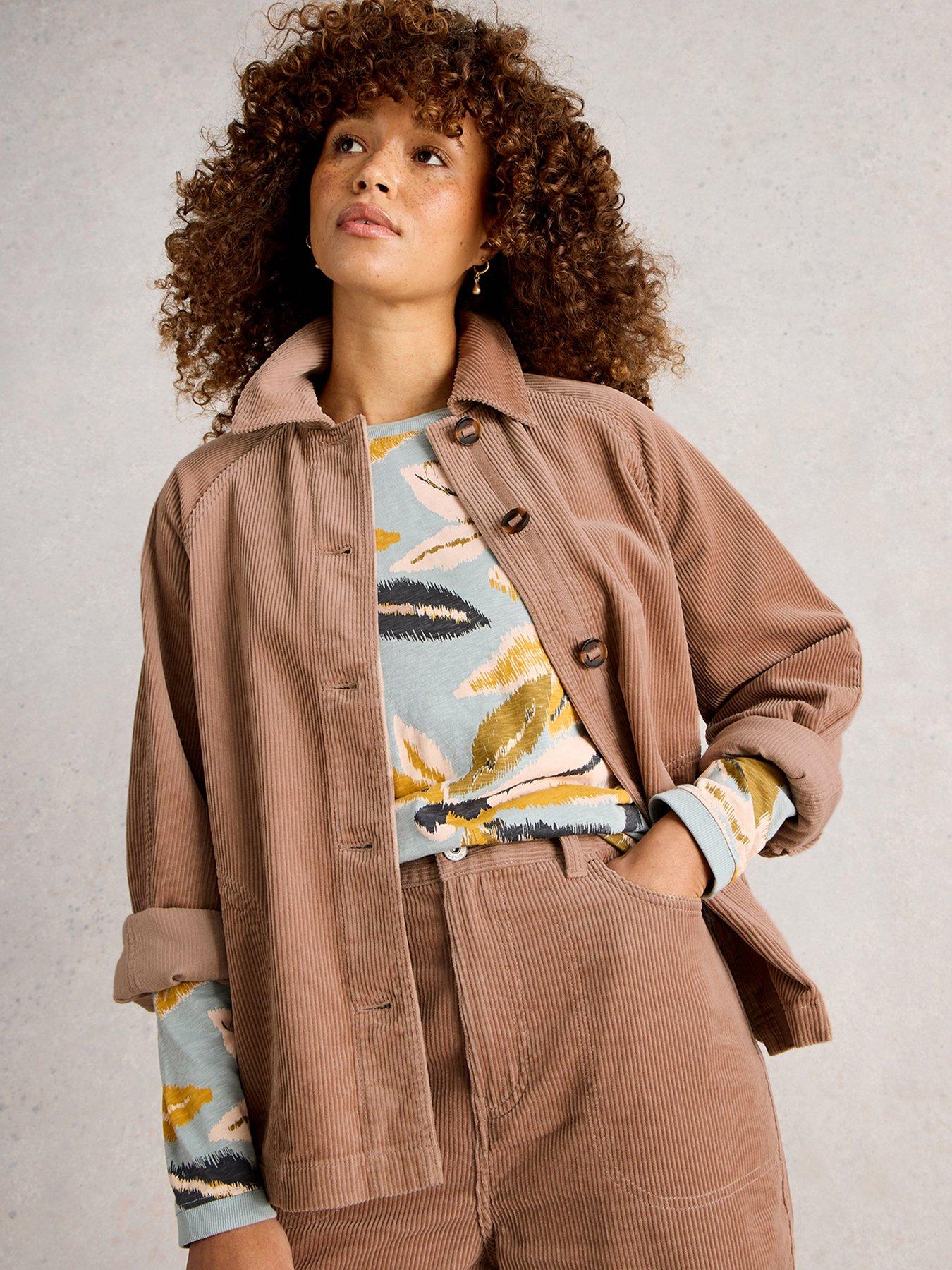 White Stuff Eden Cord Jacket - Beige