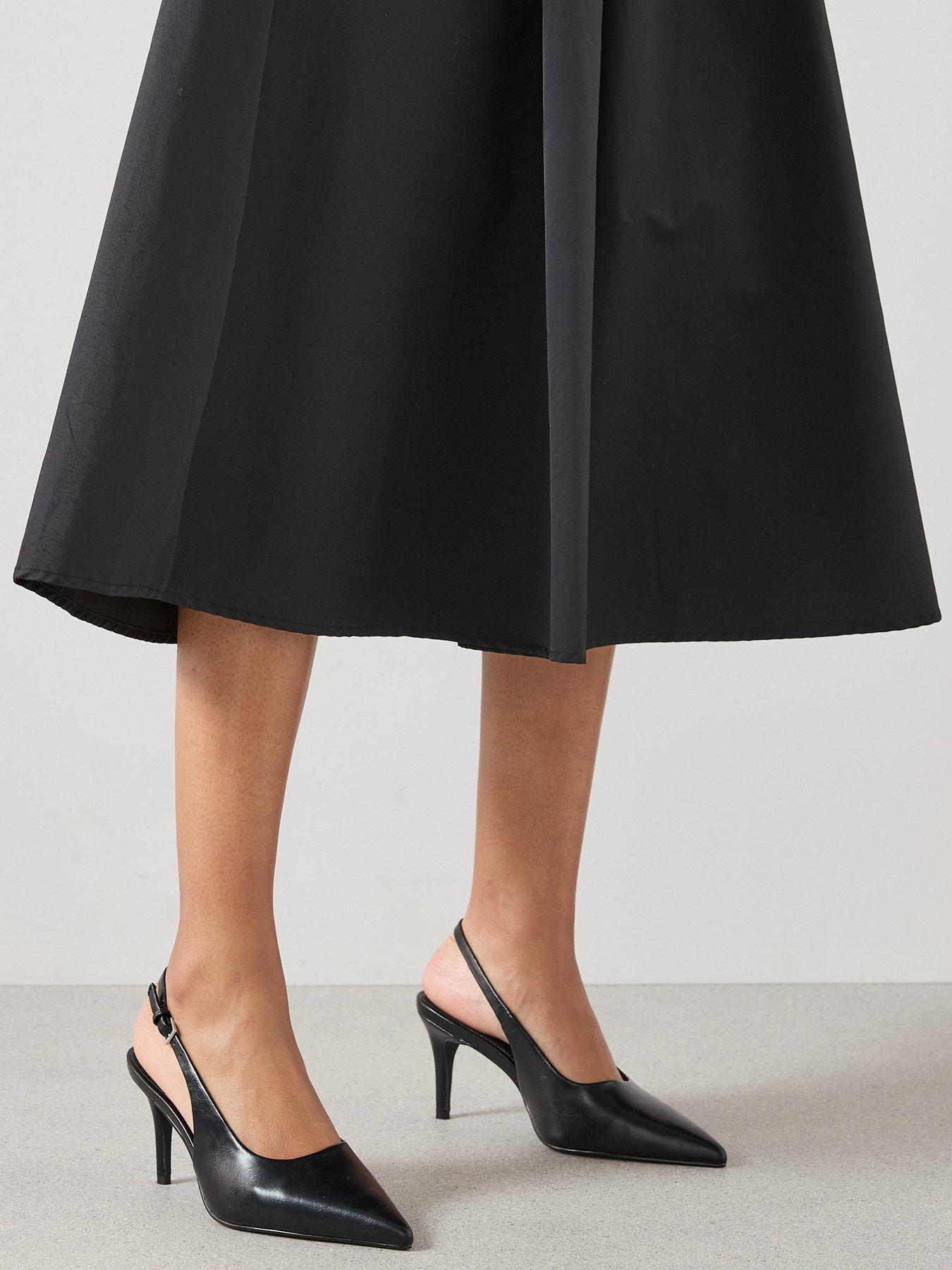 The Very Collection Sling Back Court Shoe - Black