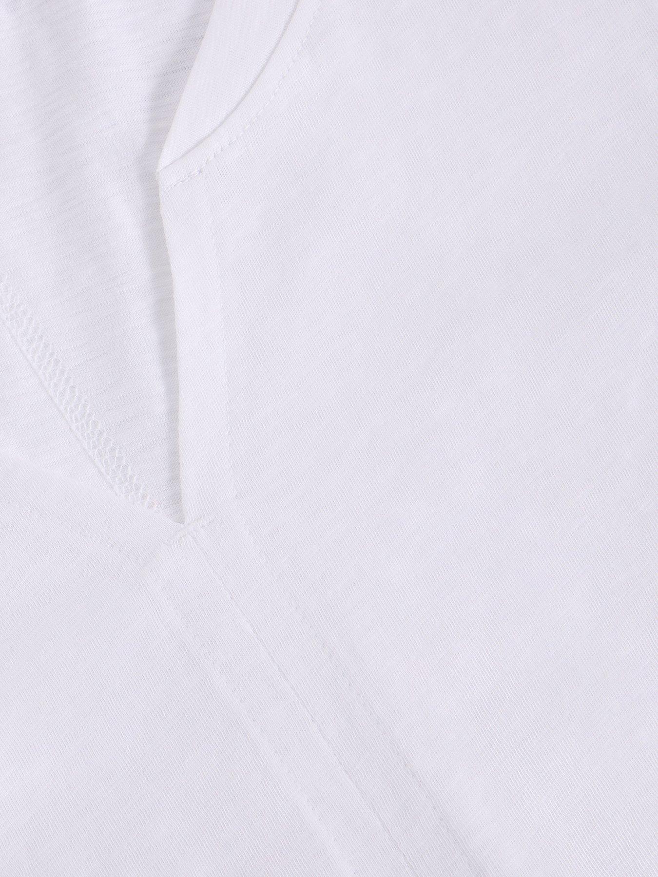 Image 6 of 6 of White Stuff Nelly 3/4 Sleeve T-Shirt - White