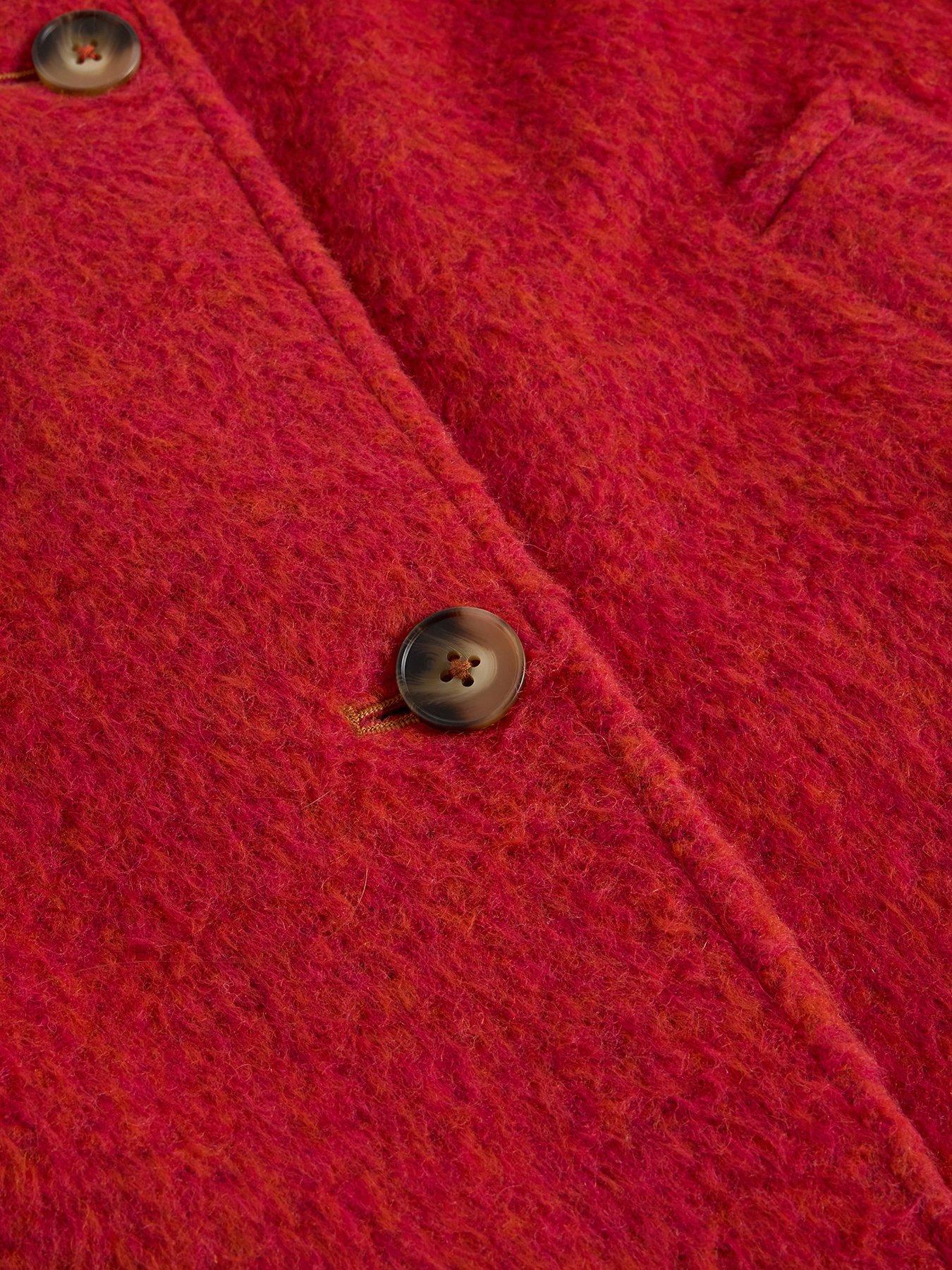 Image 6 of 6 of White Stuff Kelsey Wool Blend Coat - Red