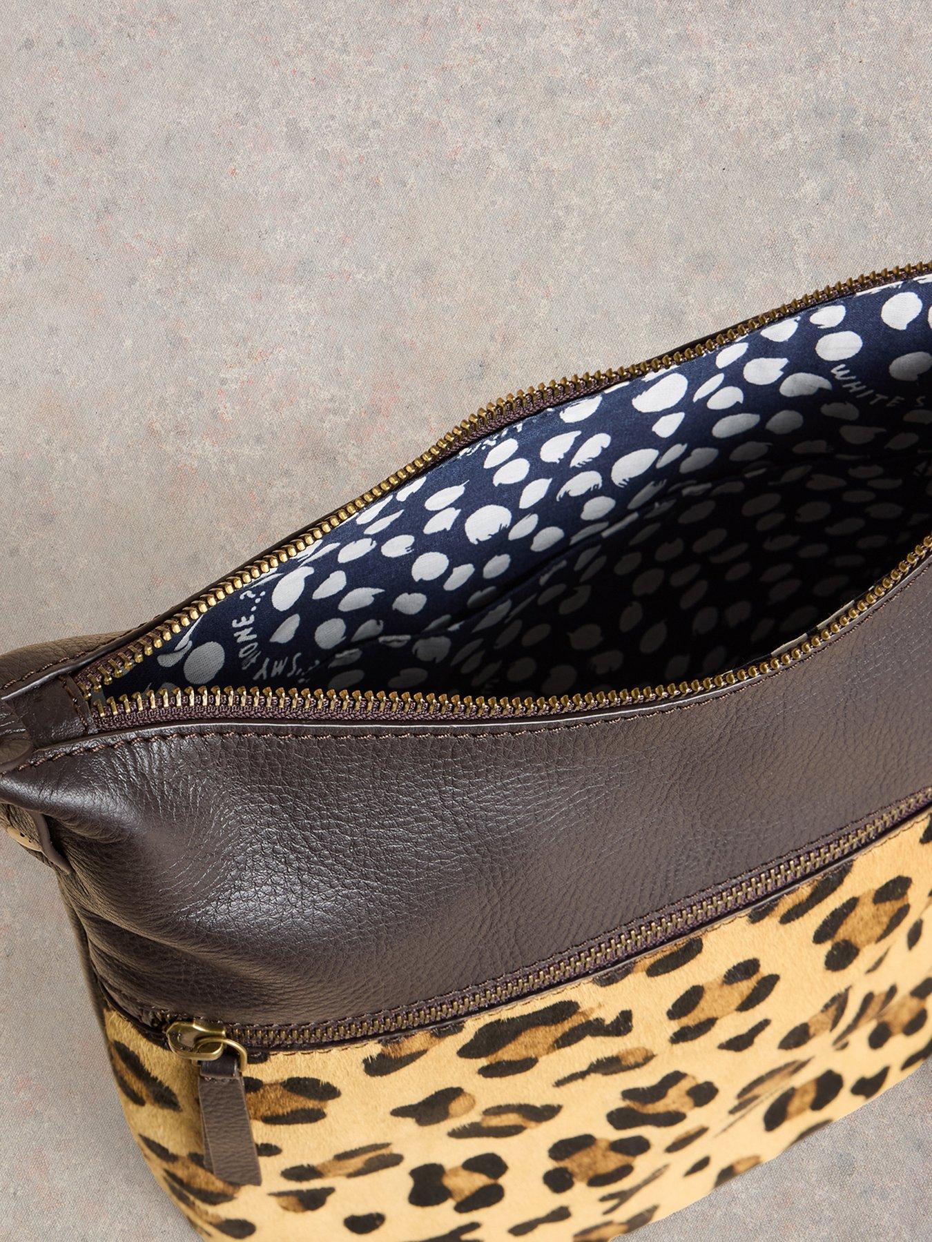 Image 4 of 4 of White Stuff Fern Leather Crossbody - Brown