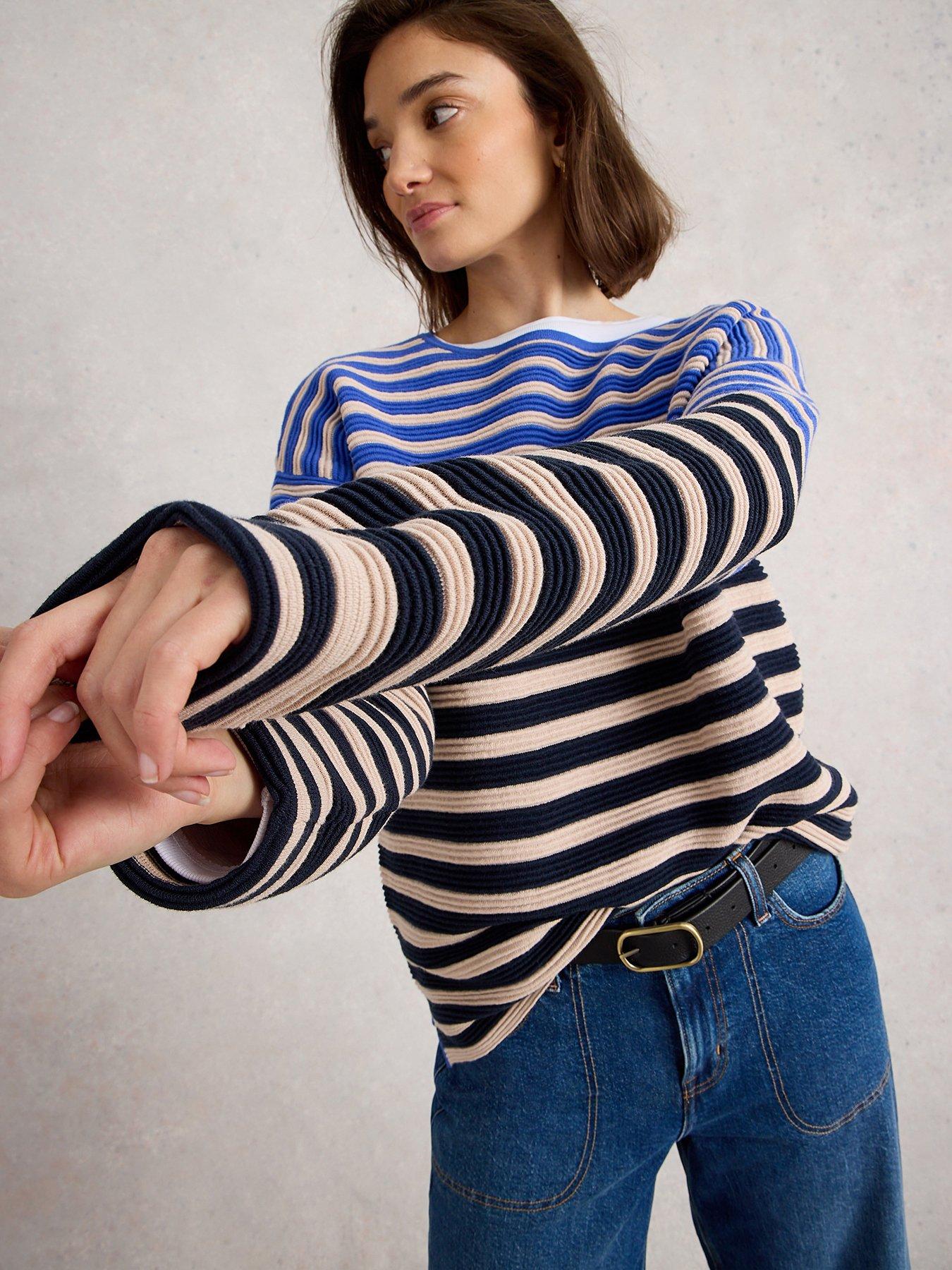 White Stuff Striped Jumpers - Blue