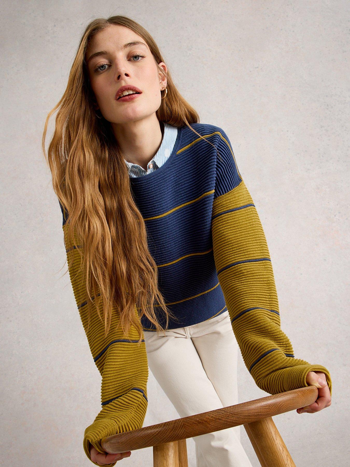 White Stuff Jana Stripe Jumper - Navy