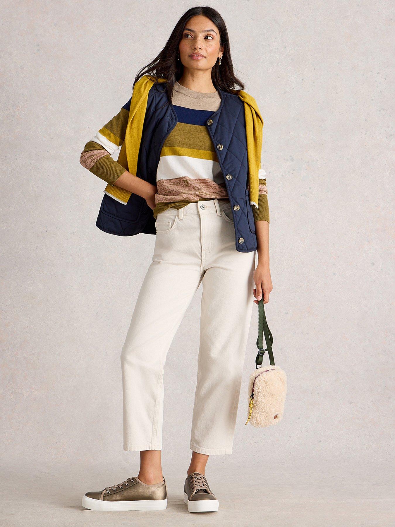 Image 3 of 6 of White Stuff Katie Stripe Jumper - Green