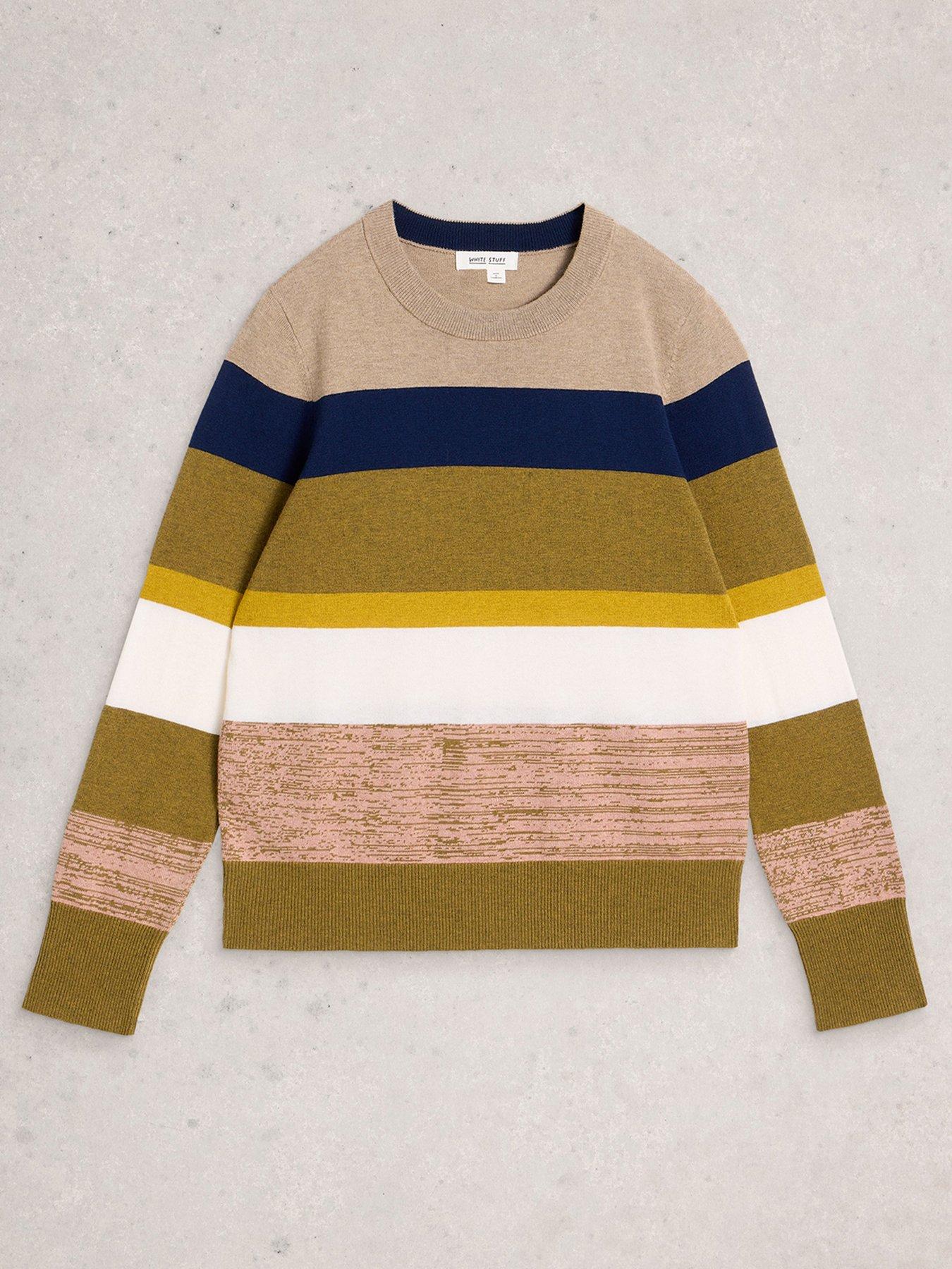 Image 5 of 6 of White Stuff Katie Stripe Jumper - Green