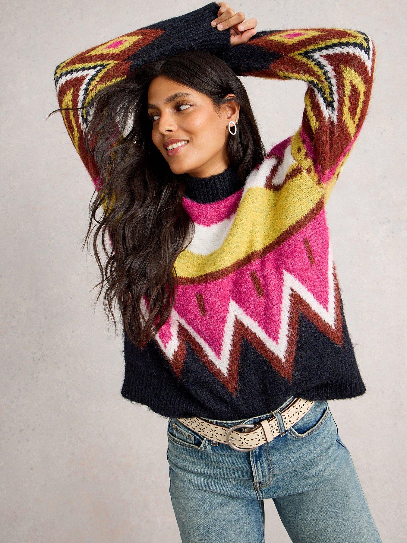 White Stuff Alice Abstract Jumper - Grey