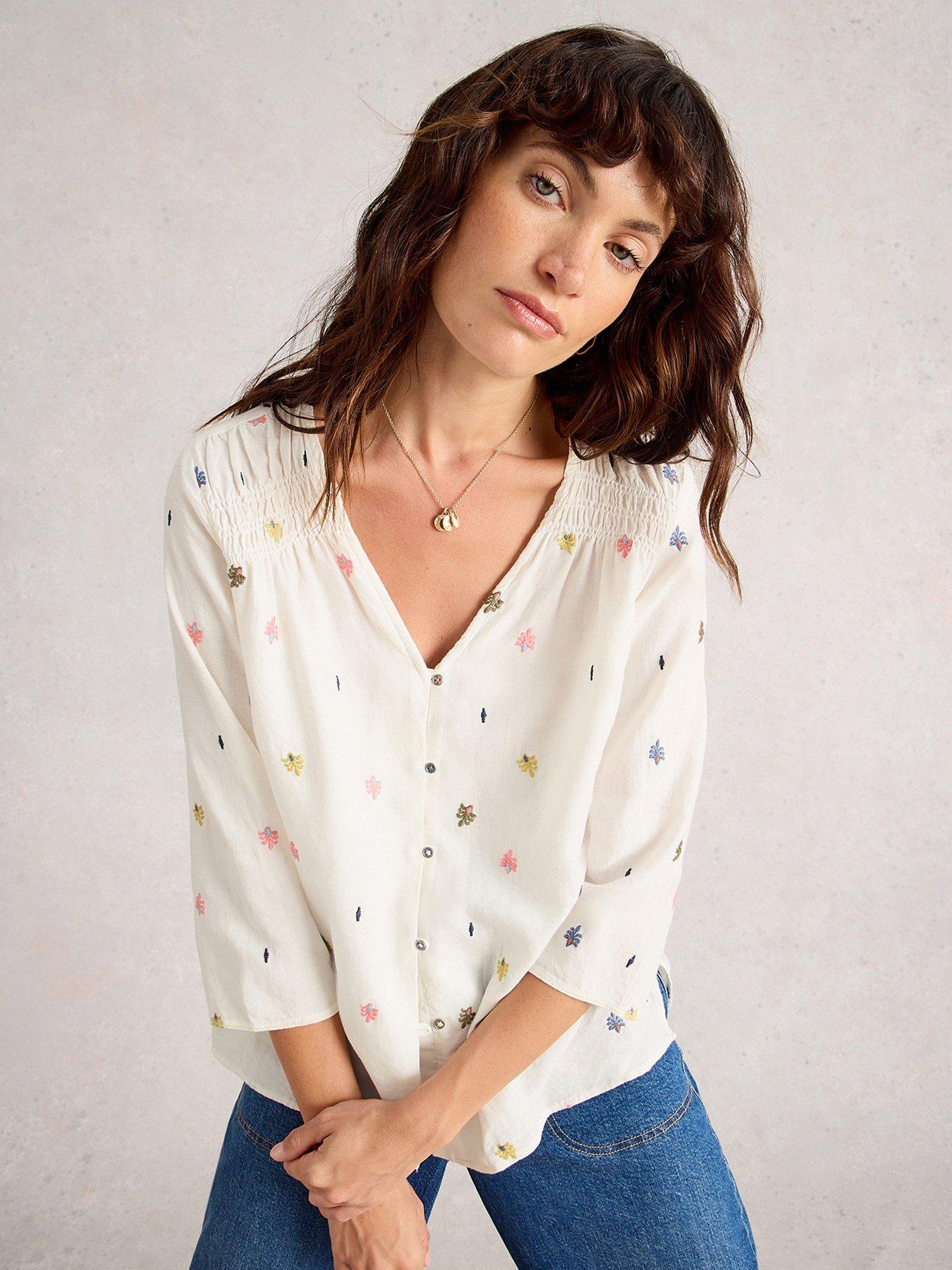 White Stuff Rae Cotton Top - White
