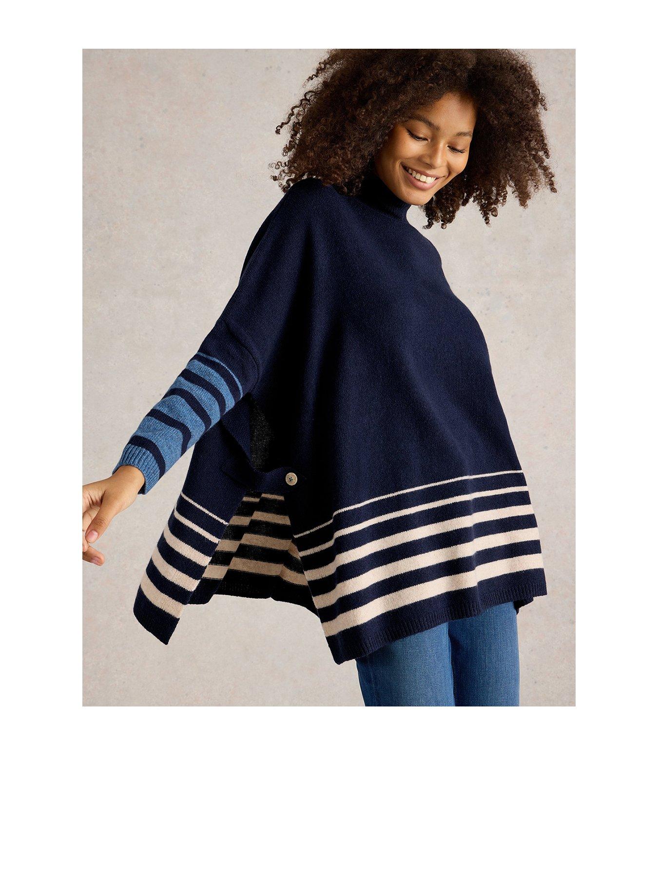 White Stuff Ivy Side Slit Thrown On - Navy