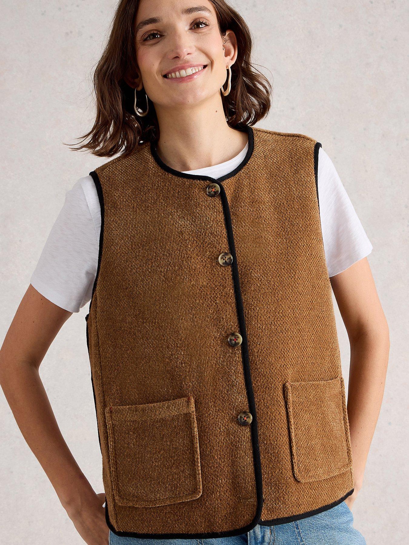 White Stuff Emma Reversible Gilet - Black