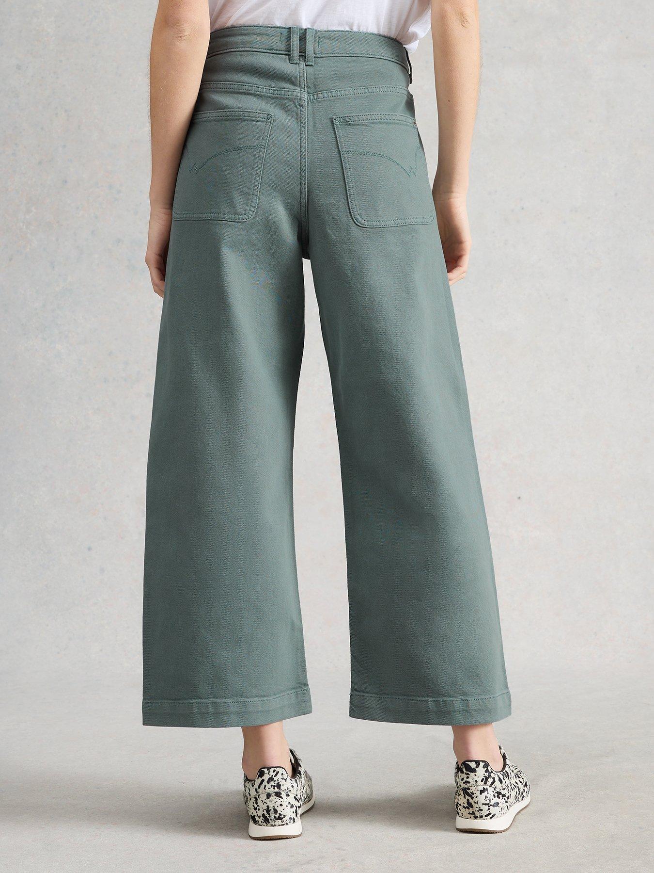 Image 2 of 6 of White Stuff Tia Wide Leg Crop Jean - Blue