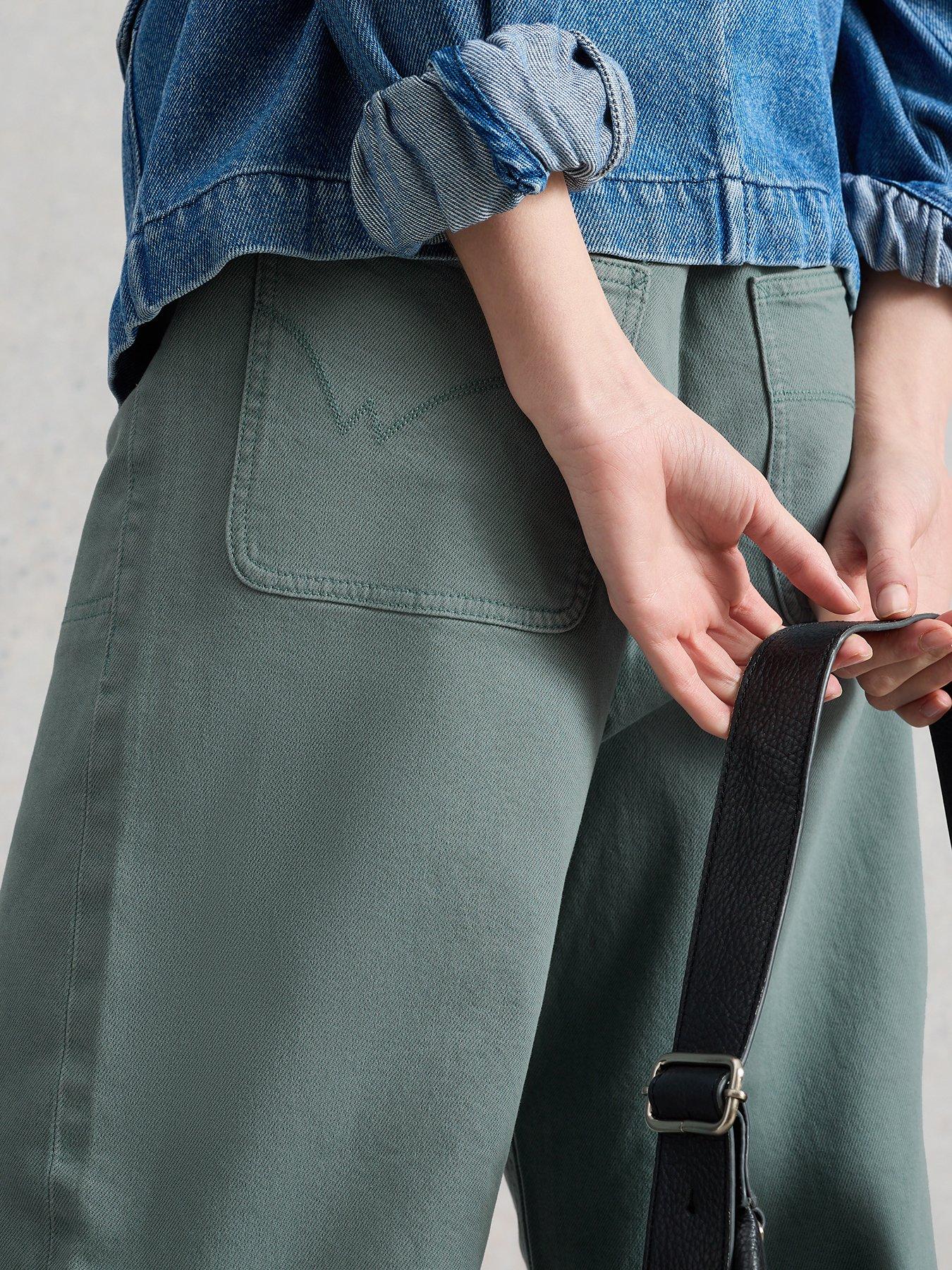 Image 4 of 6 of White Stuff Tia Wide Leg Crop Jean - Blue