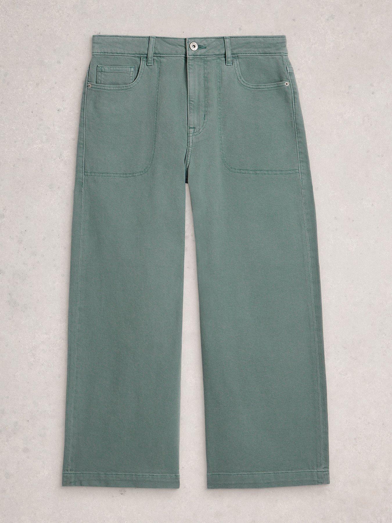 Image 5 of 6 of White Stuff Tia Wide Leg Crop Jean - Blue