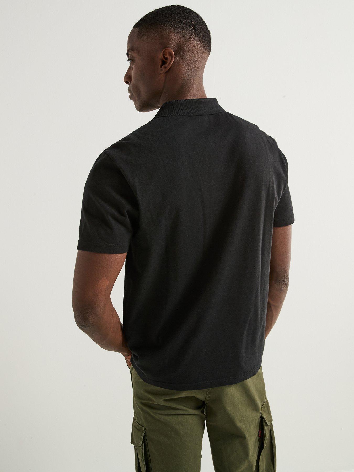 levis-authentic-housemark-logo-short-sleeve-polo-shirt-blackstillFront