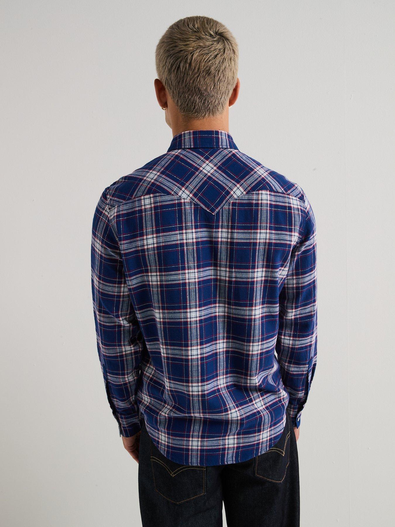 levis-levis-barstow-western-checked-button-down-shirt-dark-bluestillFront