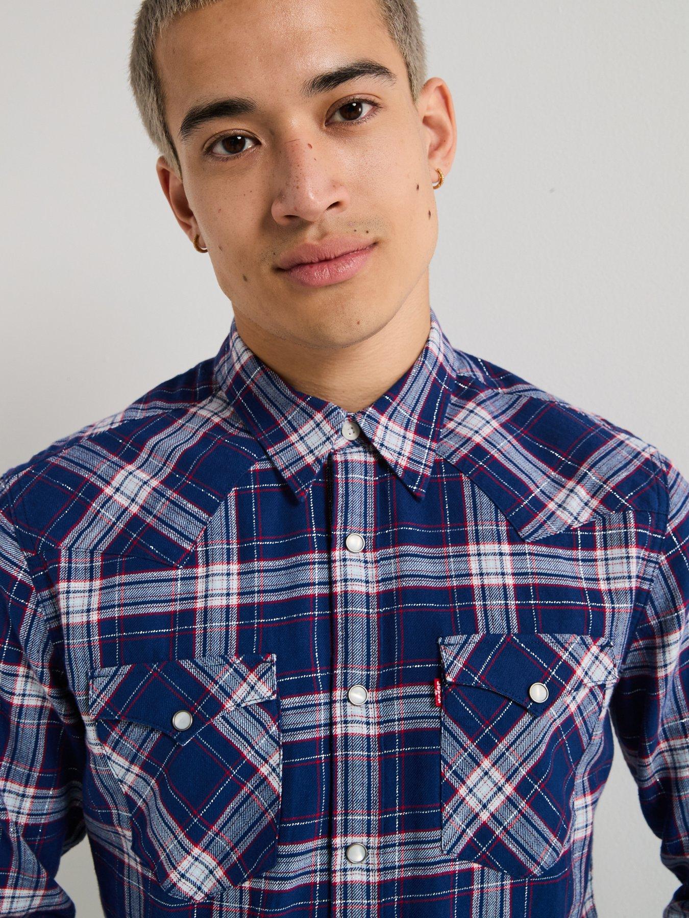levis-levis-barstow-western-checked-button-down-shirt-dark-bluedetail