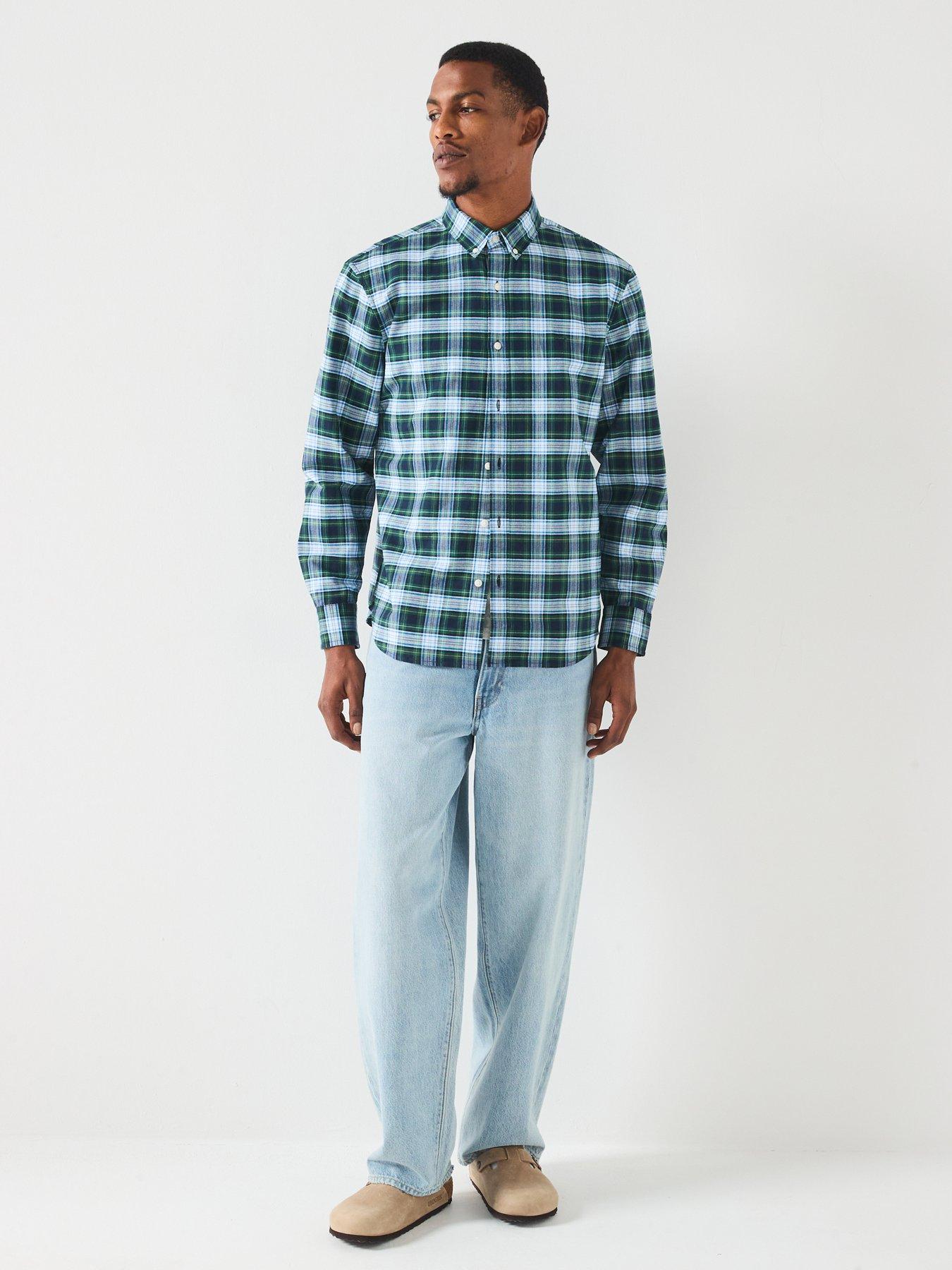 Image 3 of 6 of Levi's Levis Authentic Button Down Check Long Sleeve Shirt - Blue