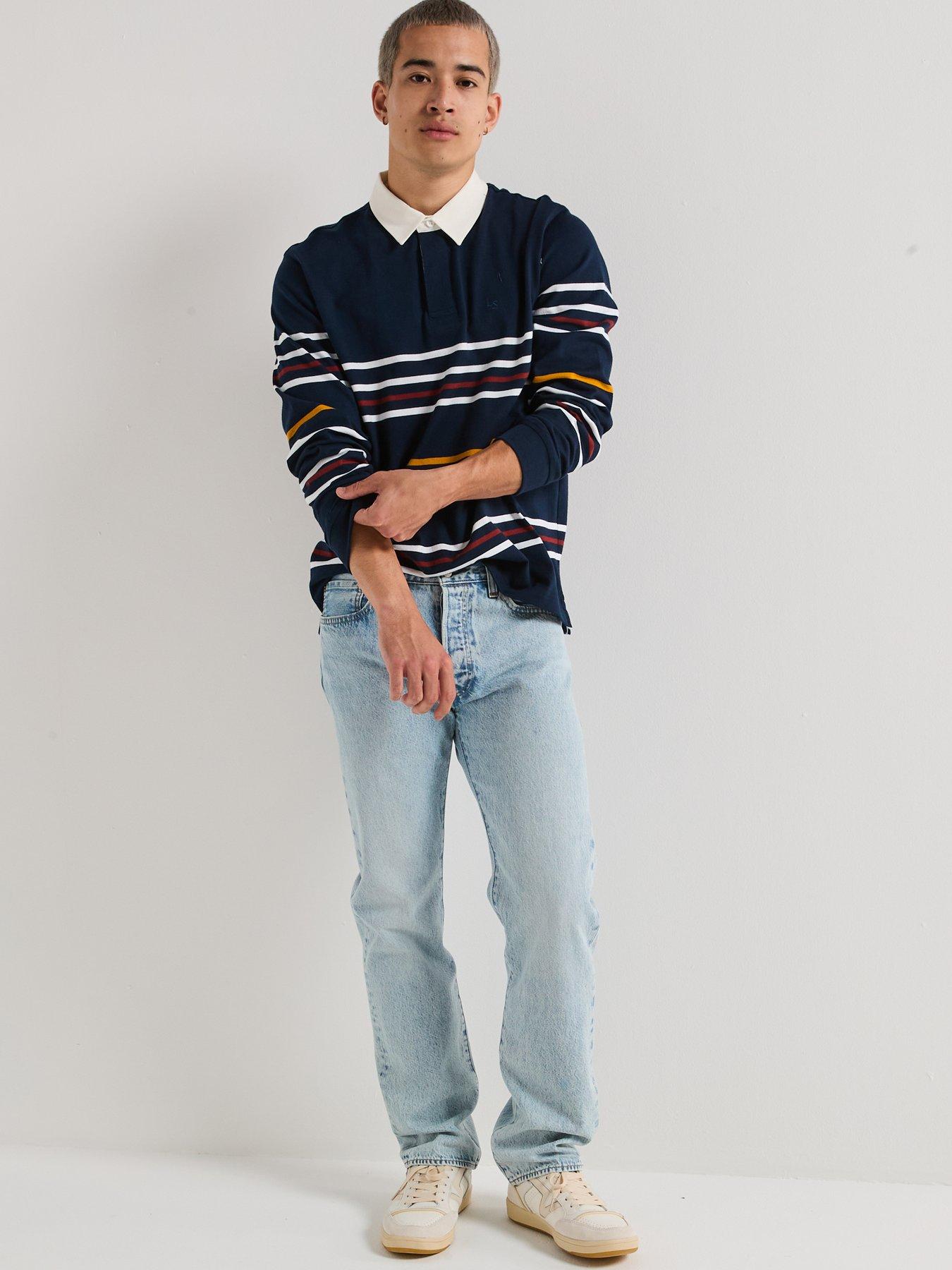 Image 5 of 6 of Levi's 501 Original Straight Fit Solucell Jeans: Brightside - Light Blue