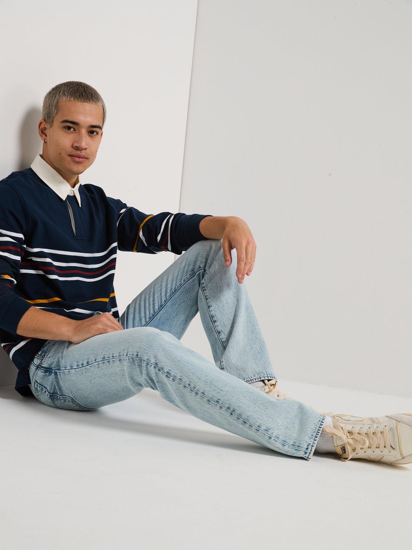 Image 6 of 6 of Levi's 501 Original Straight Fit Solucell Jeans: Brightside - Light Blue