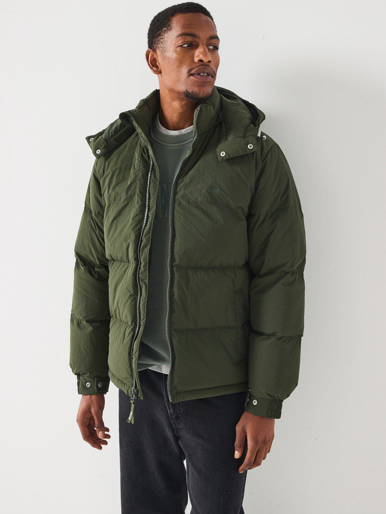 Levi's Rockridge Hooded Short Padded Jacket - Khaki