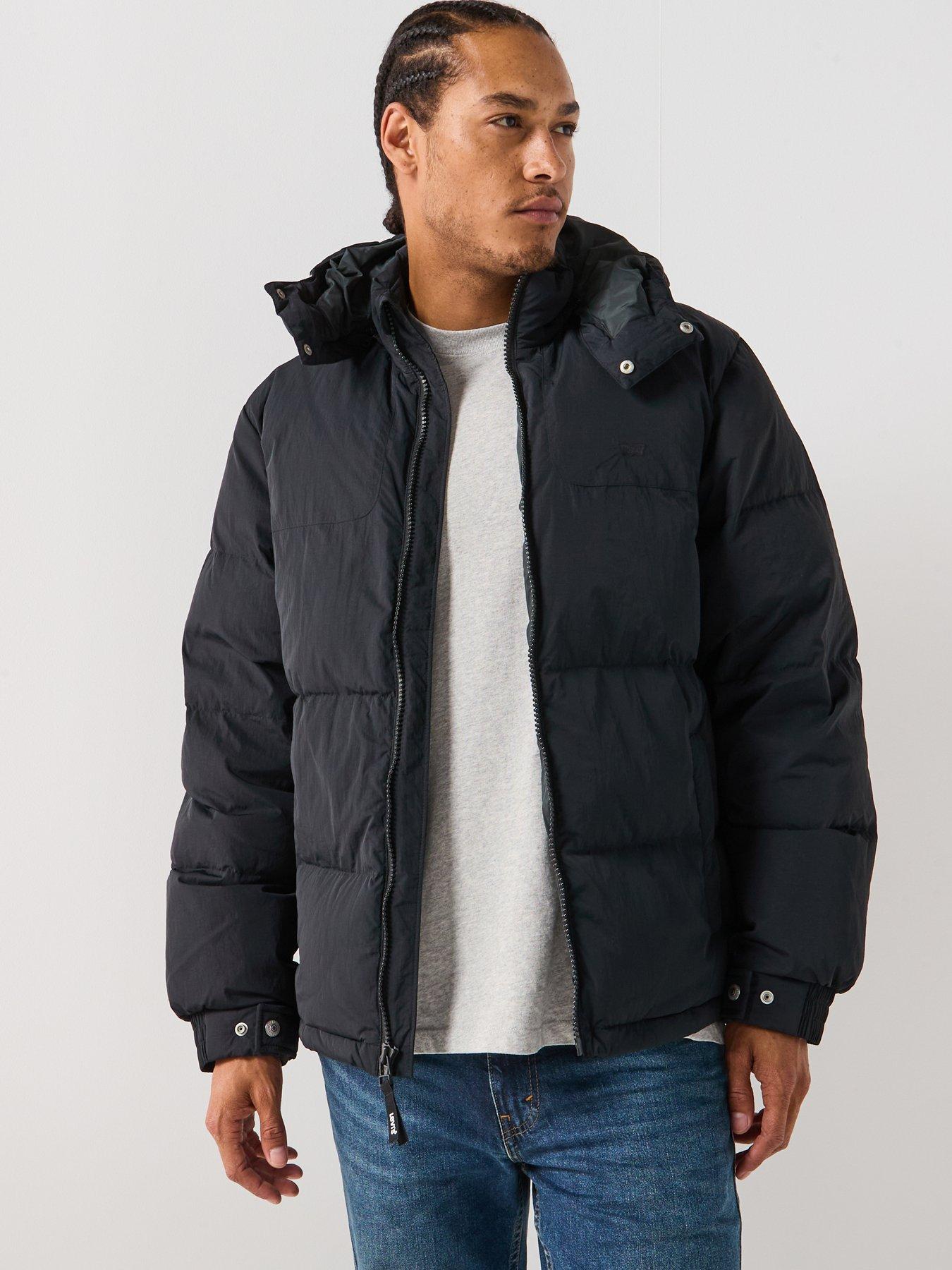 levis-rockridge-hooded-short-padded-jacket-black