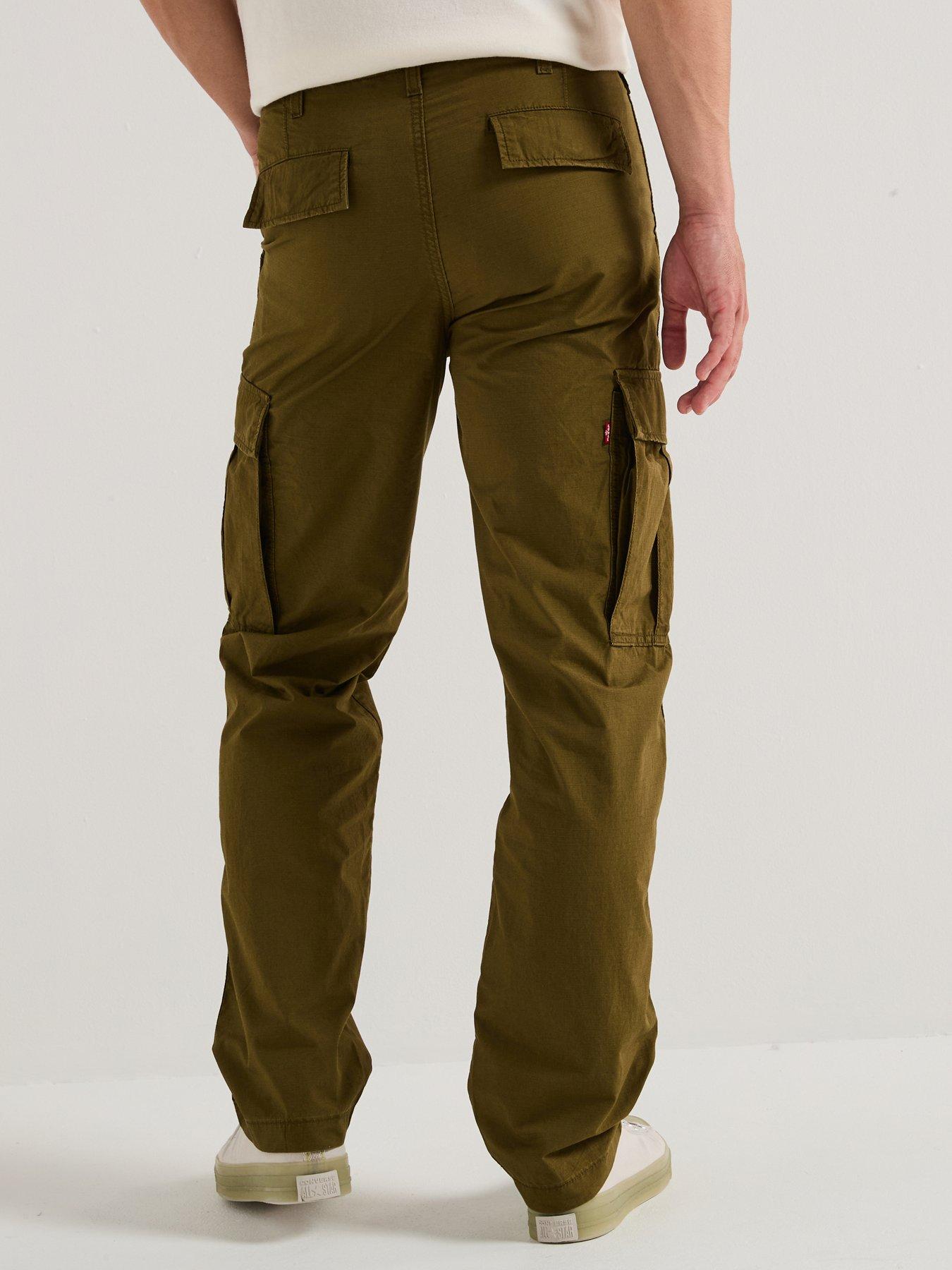 levis-levis-straight-fit-cargo-trousers-greenstillFront