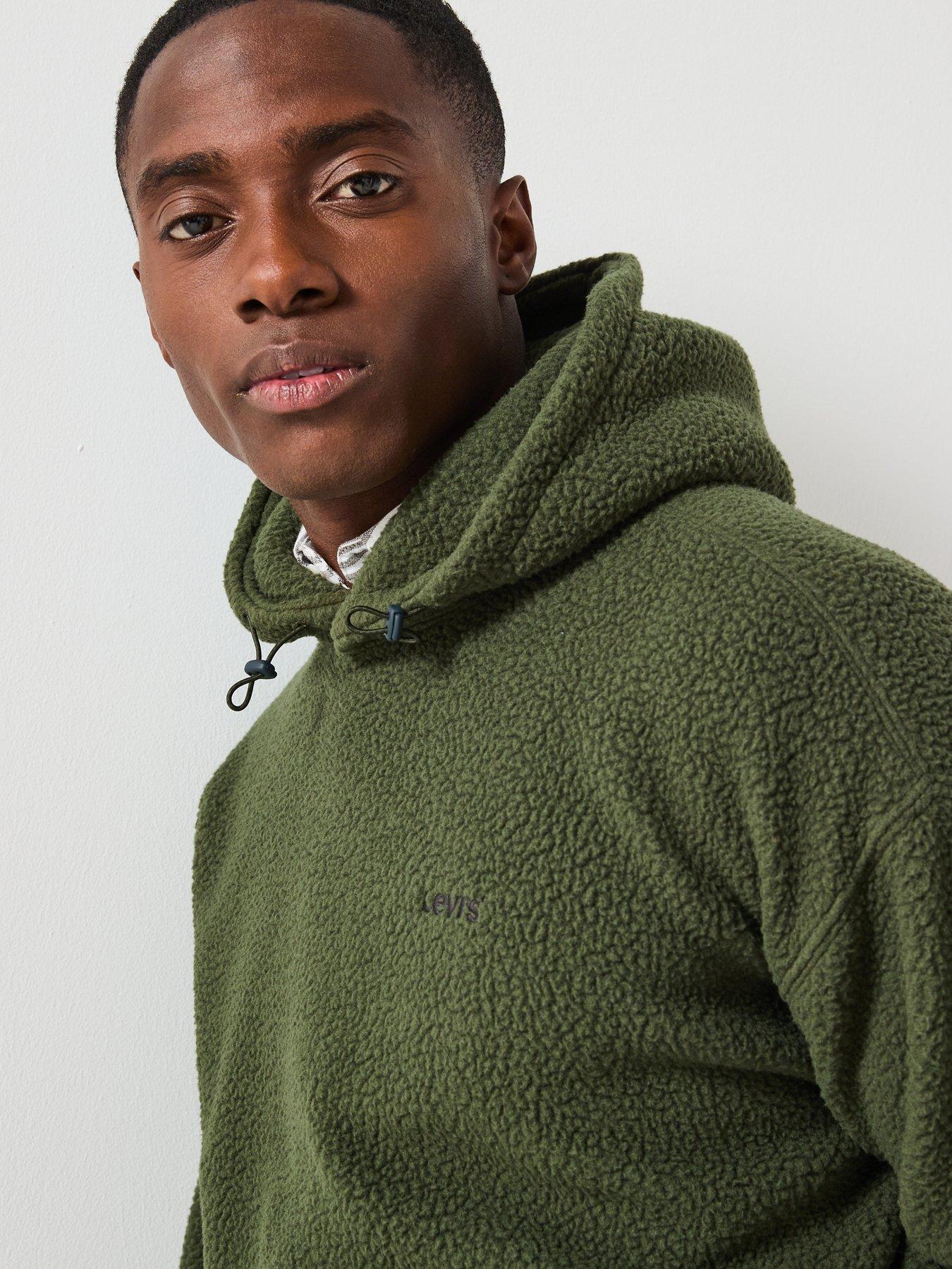 Image 4 of 6 of Levi's Cozy Up Sherpa Pullover Hoodie - Green