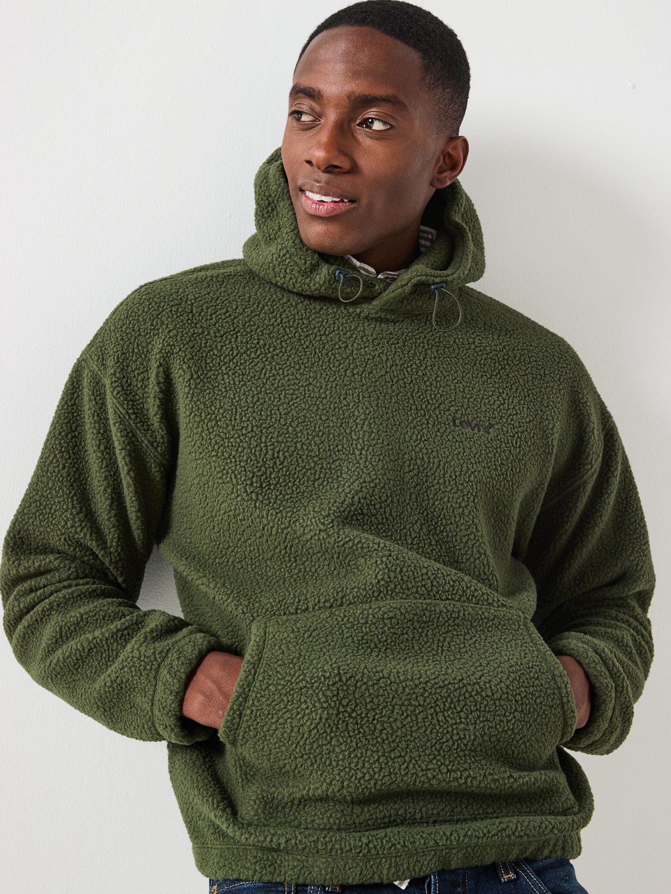 Image 6 of 6 of Levi's Cozy Up Sherpa Pullover Hoodie - Green