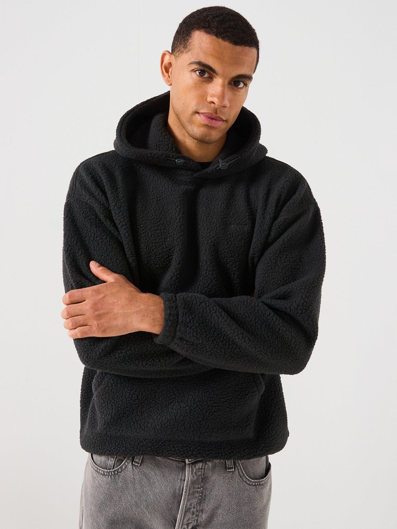 Image 1 of 6 of Levi's Cosy Sherpa Logo Hoodie - Black