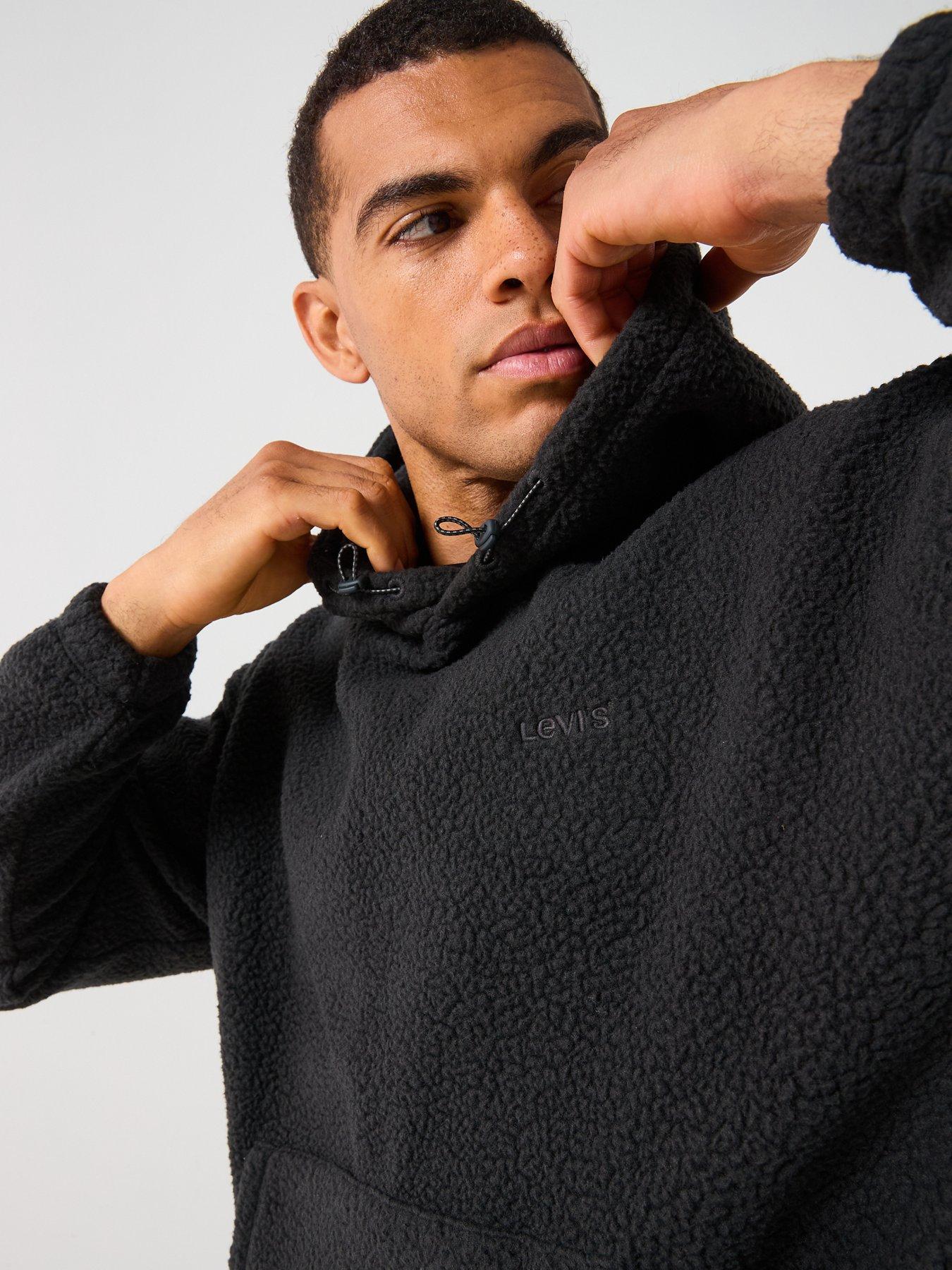 Image 4 of 6 of Levi's Cosy Sherpa Logo Hoodie - Black