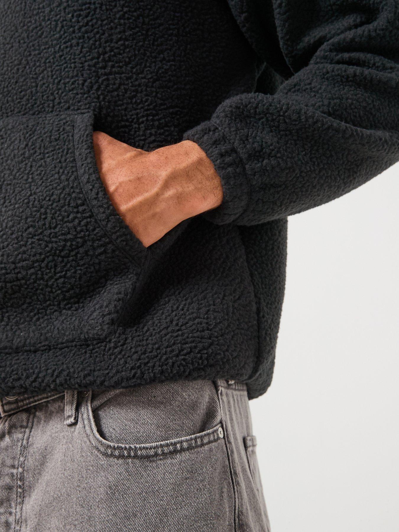 Image 5 of 6 of Levi's Cosy Sherpa Logo Hoodie - Black