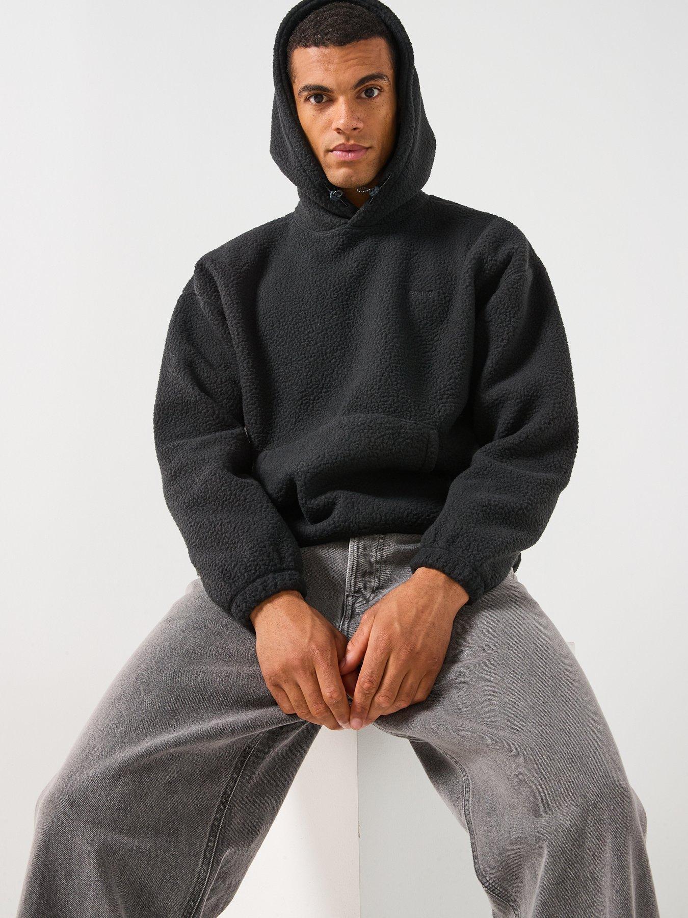 Image 6 of 6 of Levi's Cosy Sherpa Logo Hoodie - Black