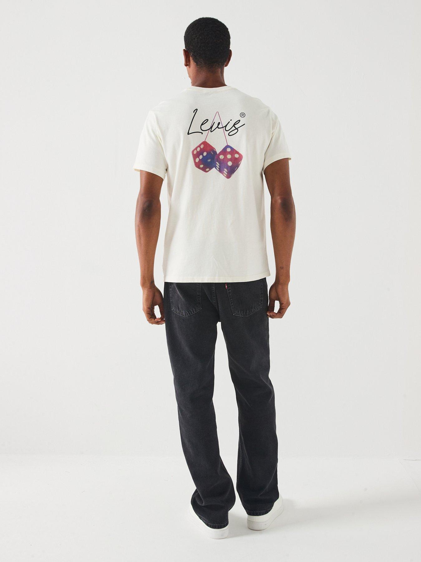 Image 5 of 6 of Levi's Levis Relaxed Fit Dice Back Graphic T-Shirt - White