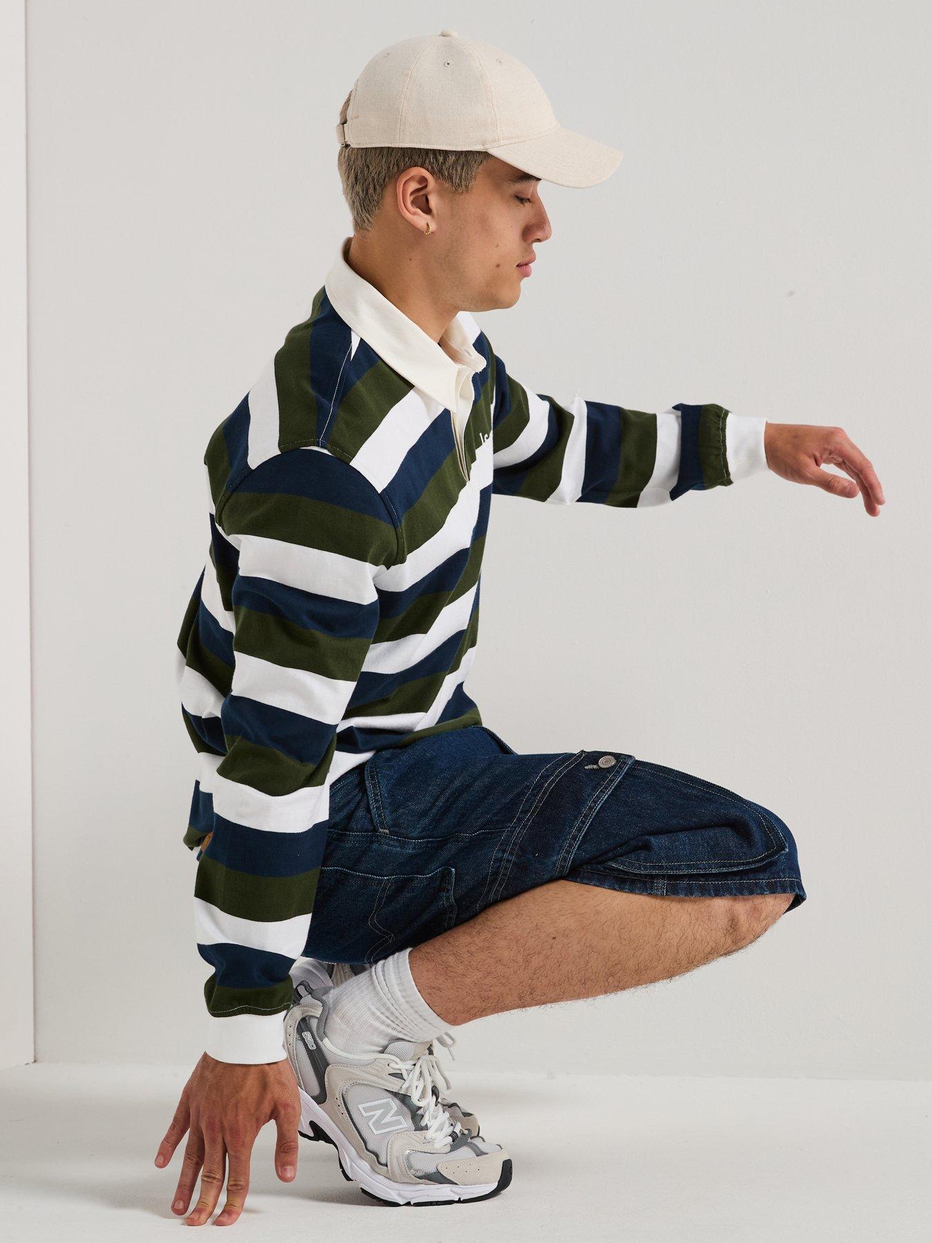 Image 4 of 6 of Levi's Union Long Sleeve Striped Rugby Polo Shirt - Multi
