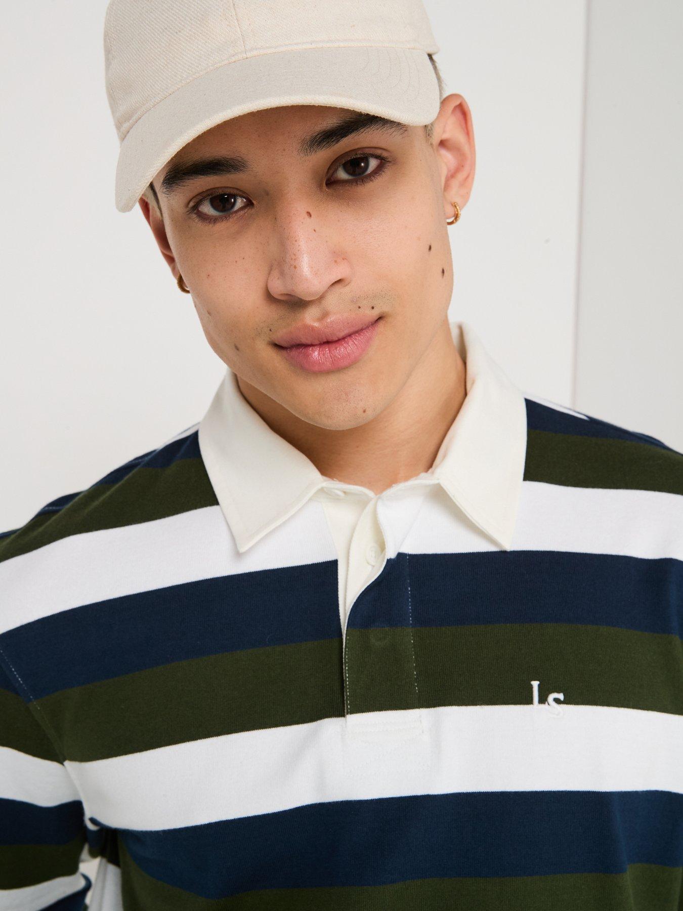 Image 5 of 6 of Levi's Union Long Sleeve Striped Rugby Polo Shirt - Multi